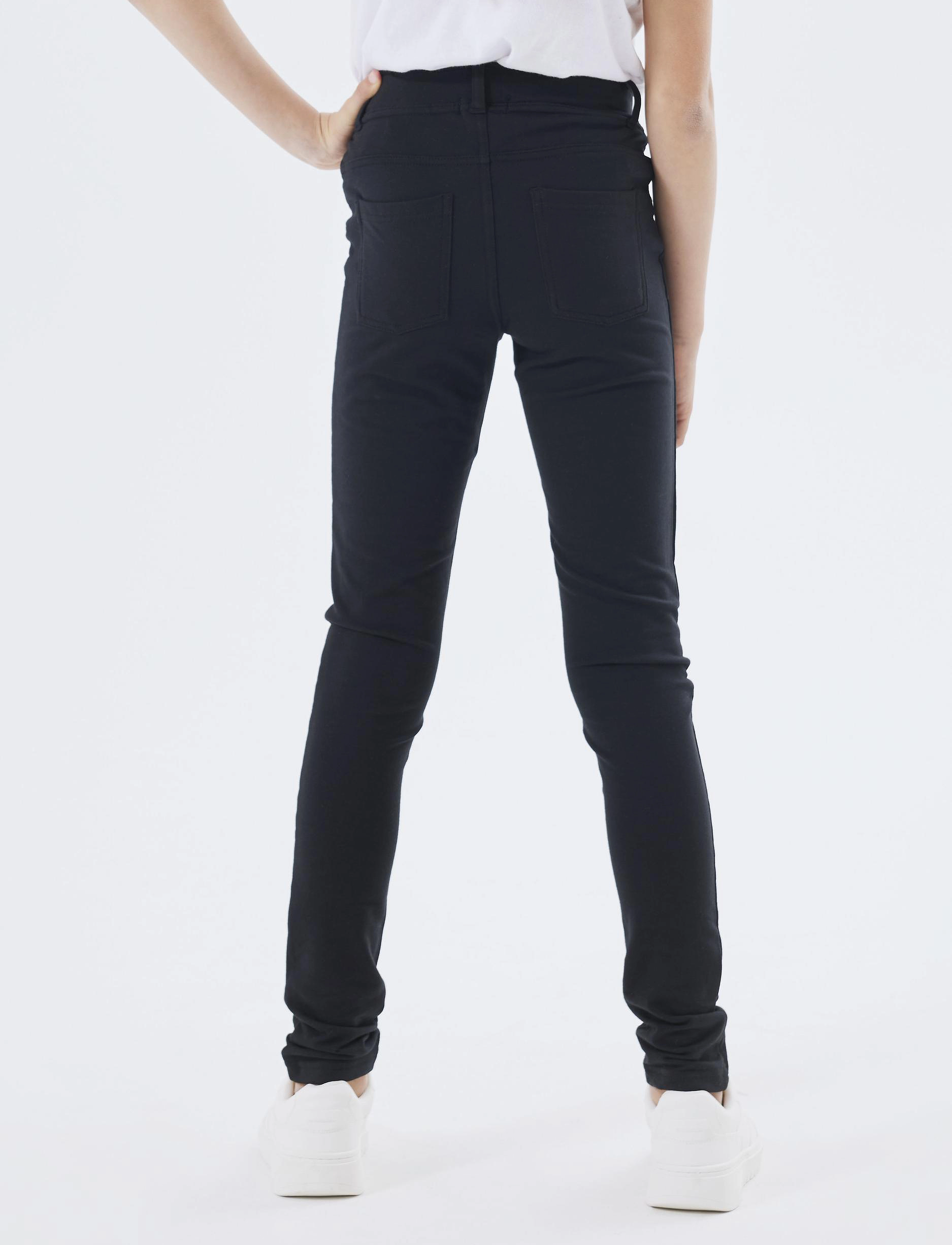 name it - NKFJAVI SOLID SWE LEGGING UNB N NOOS - leggings - black - 3