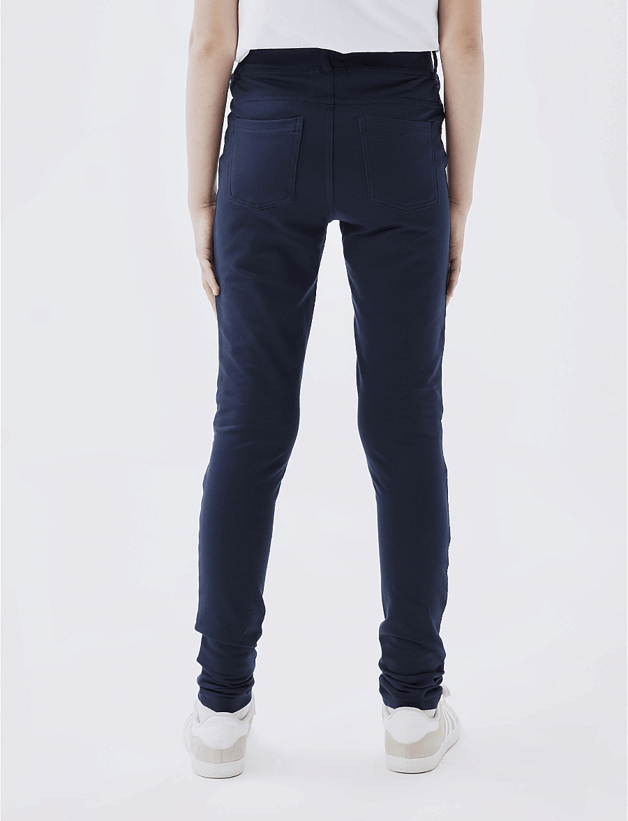 name it - NKFJAVI SOLID SWE LEGGING UNB N NOOS - leggings - dark sapphire - 3