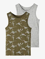 name it - NKMTANK TOP 2P OLIVE NIGHT DINO - lowest prices - olive night - 0
