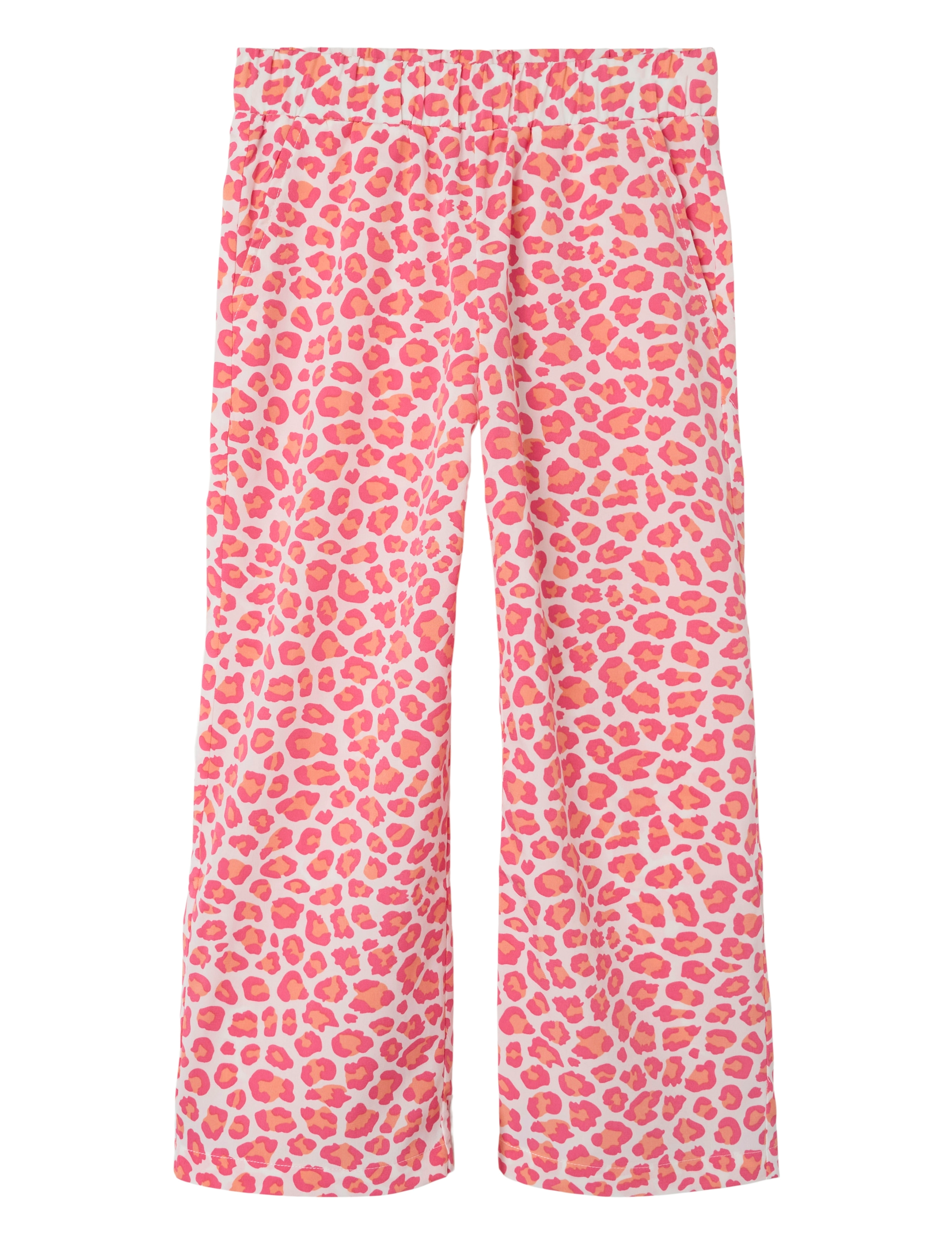 name it - NKFVINAYA 7/8 WIDE PANT - trousers - papaya punch - 0