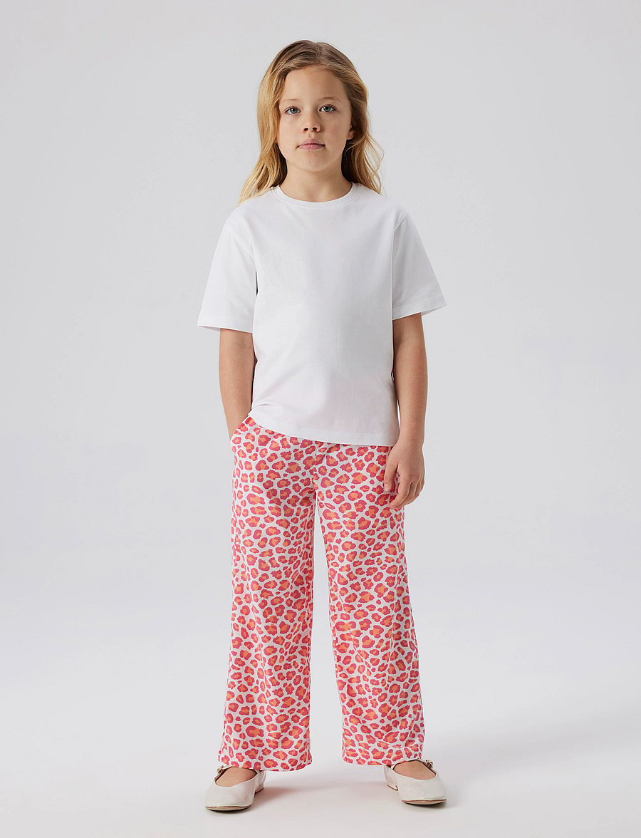 name it - NKFVINAYA 7/8 WIDE PANT - shop op leeftijd - papaya punch - 3