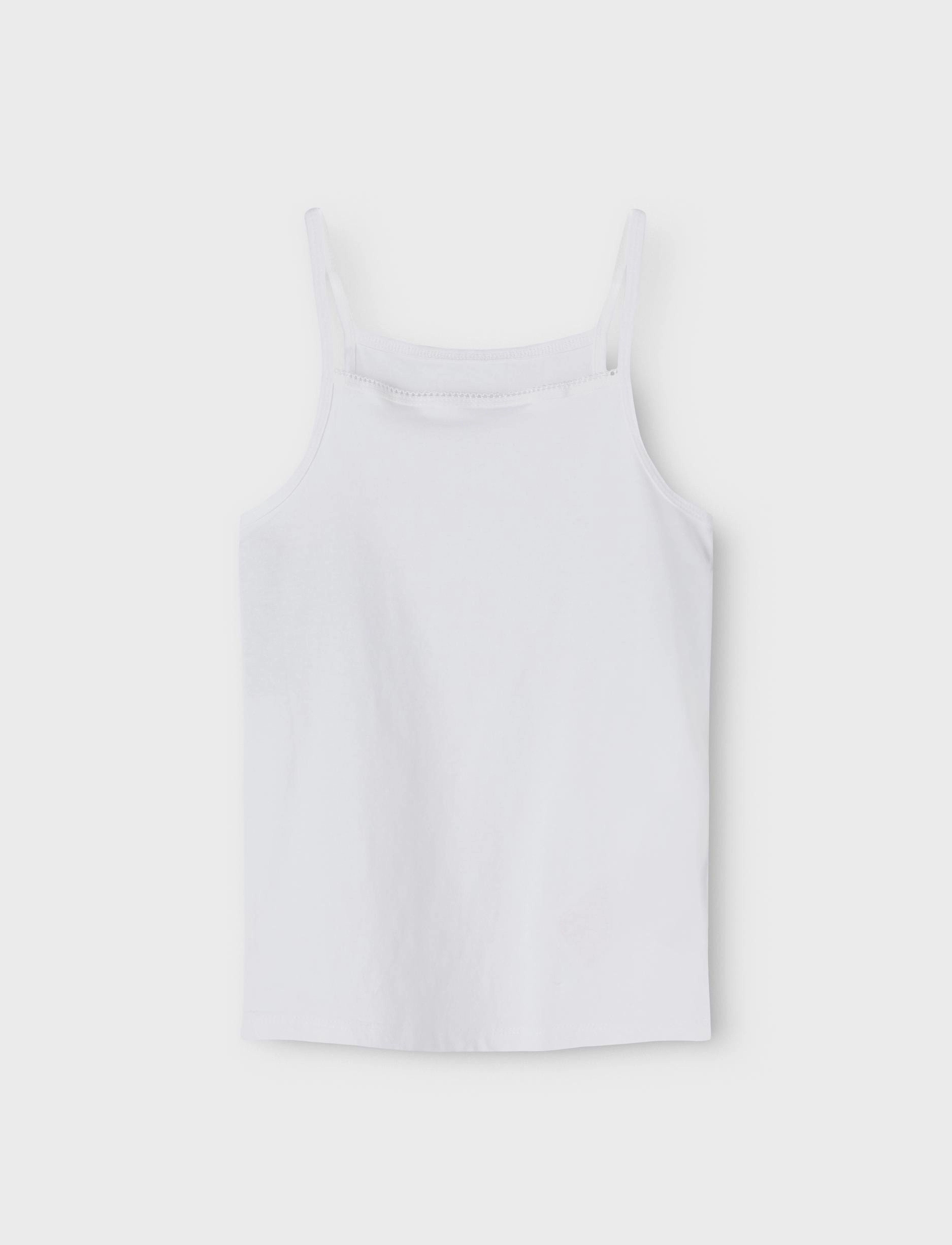 name it - NKFSTRAP TOP 2P NOOS - oberteile - bright white - 3