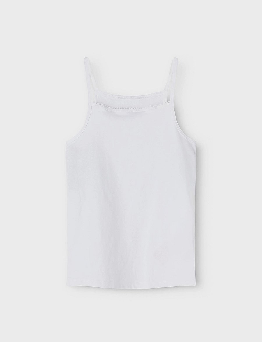 name it - NKFSTRAP TOP 2P NOOS - oberteile - bright white - 3