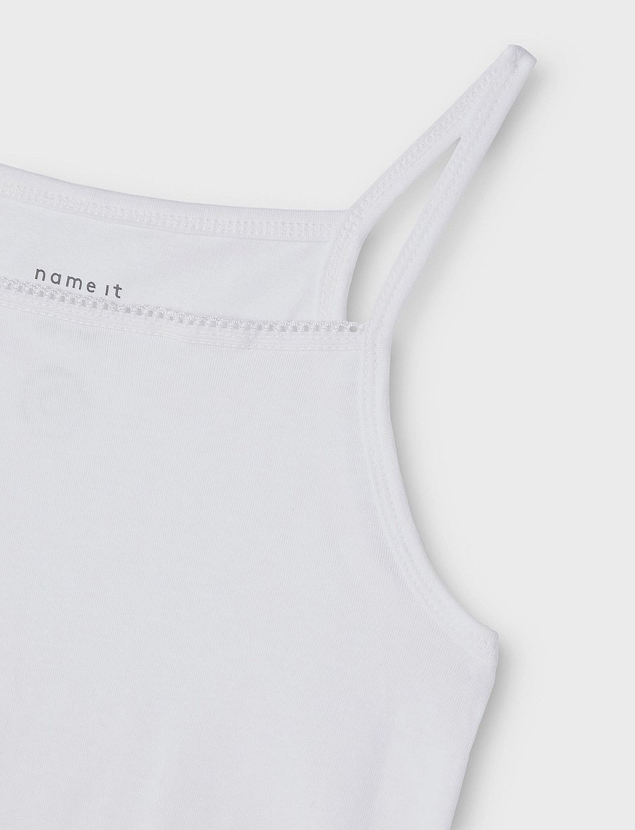 name it - NKFSTRAP TOP 2P NOOS - oberteile - bright white - 4
