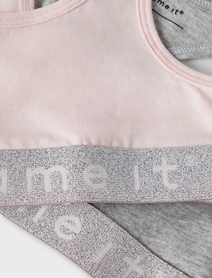 name it - NKFSHORT TOP 2P NOOS - oberteile - barely pink - 3