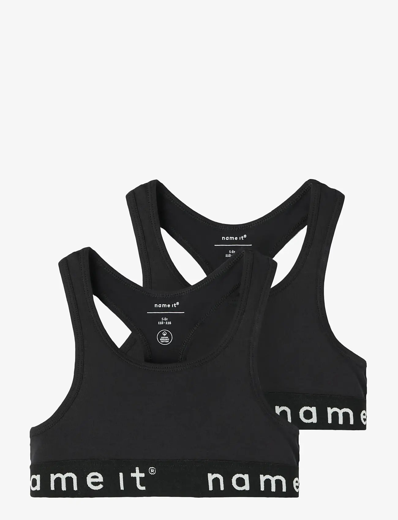 name it - NKFSHORT TOP 2P NOOS - overdele - black - 0