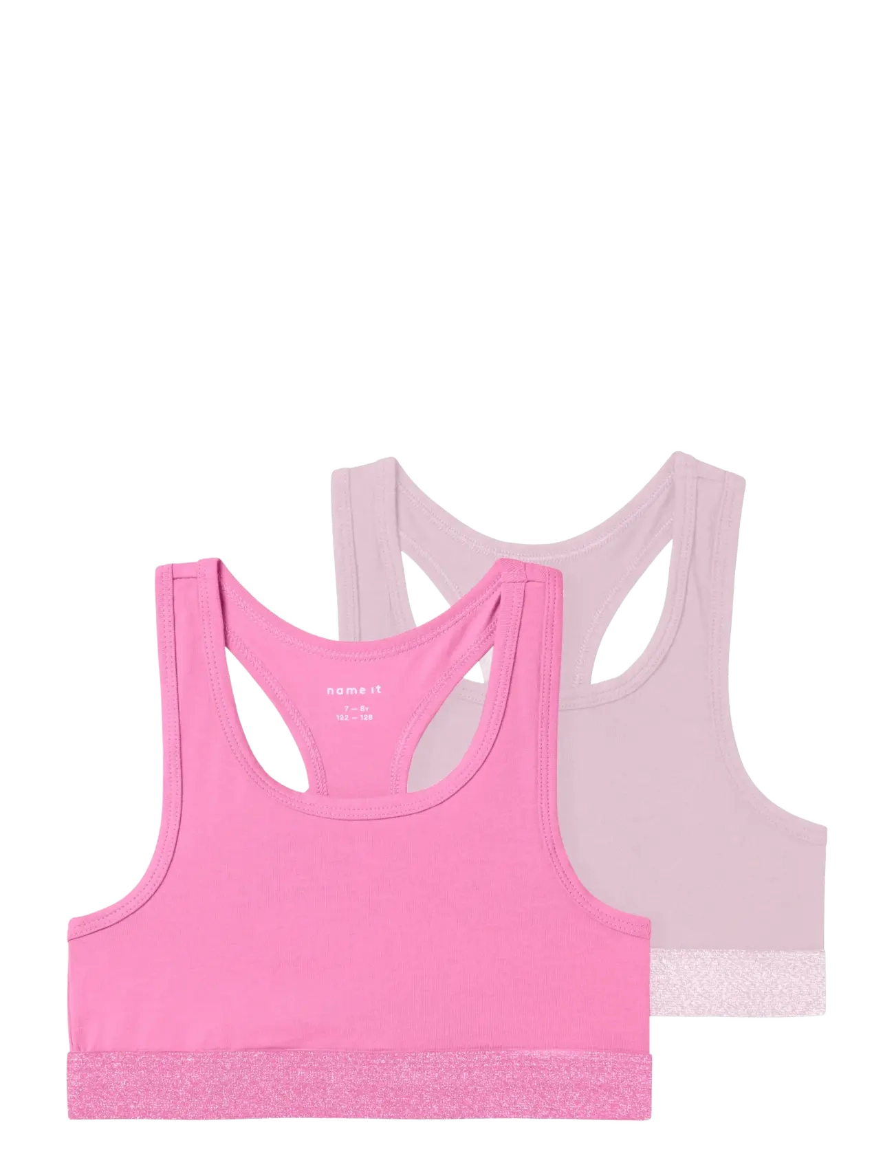 name it NKFSHORT TOP 2P NOOS - Basics - STRAWBERRY MOON / pink/rose