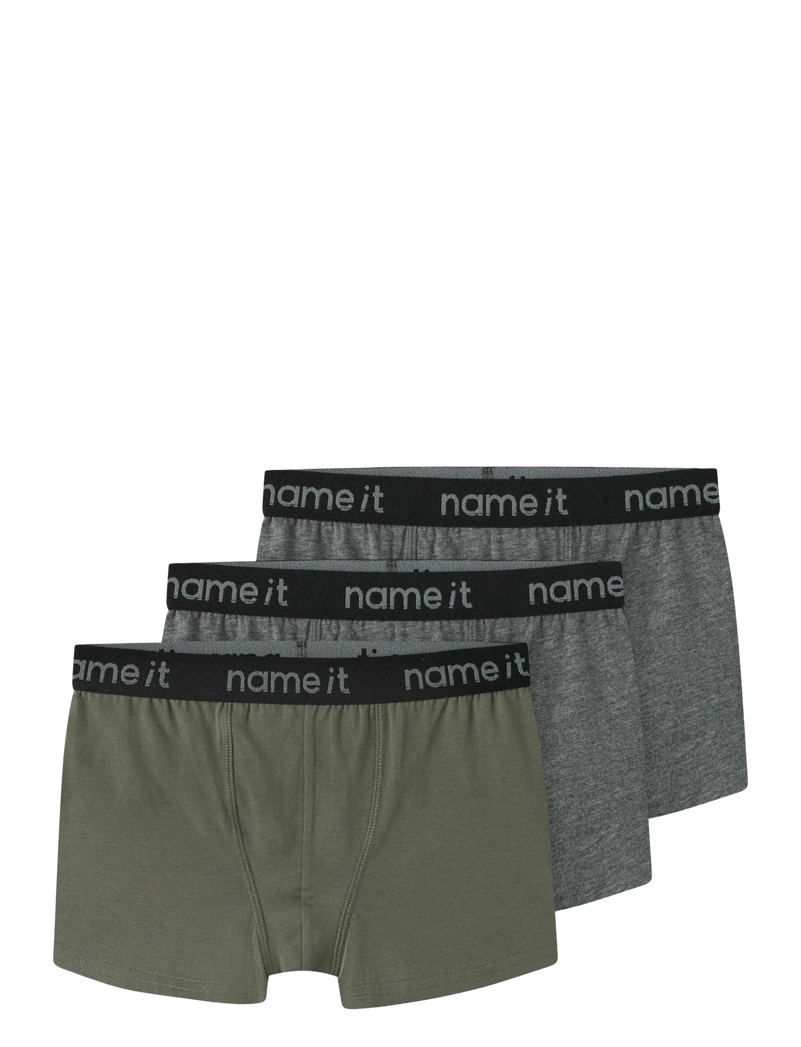 name it NKMBOXER 3P NOOS - Mitmikpakk - TEA LEAF / grey