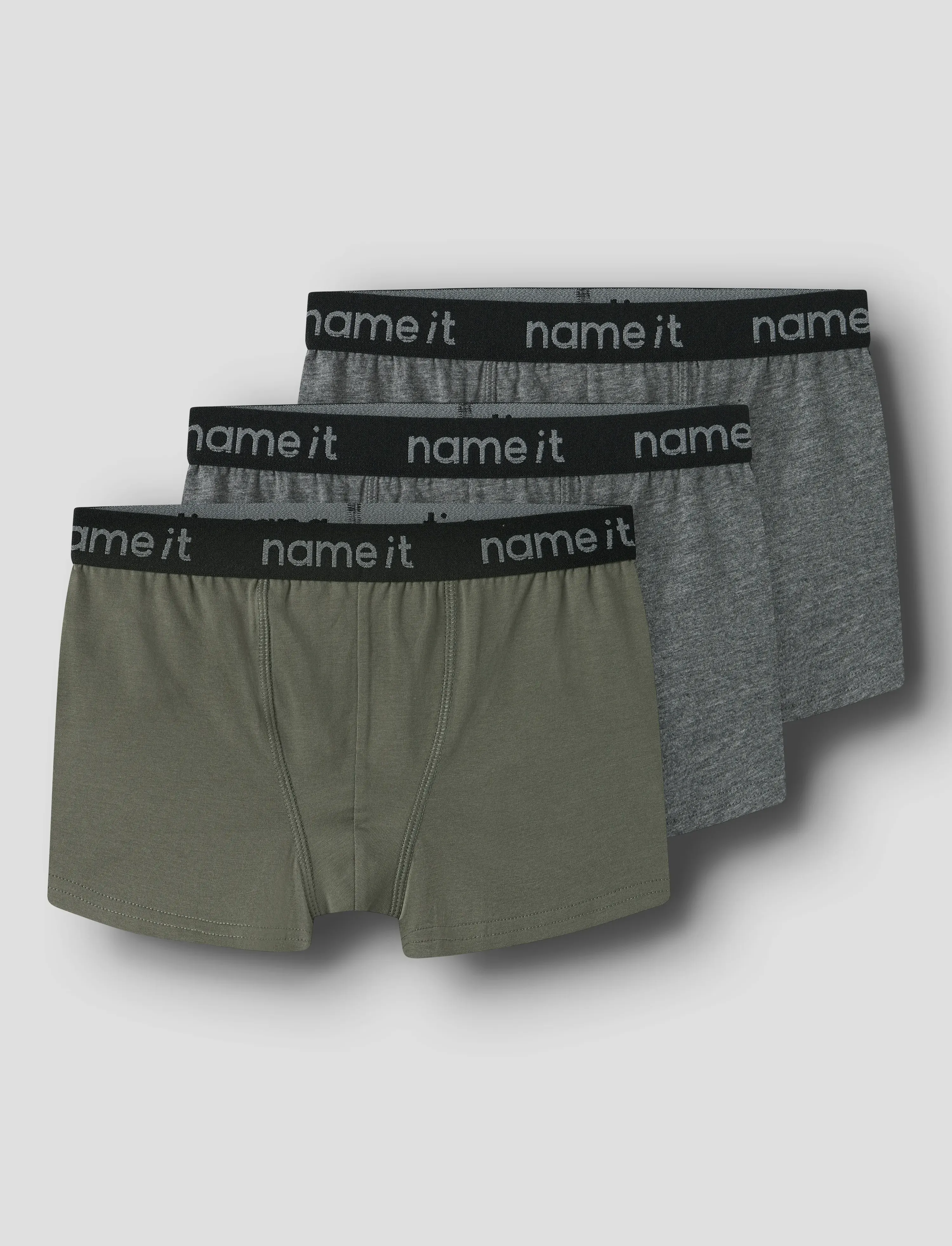 name it Nkmboxer 3P Noos, 92, Grey, Undertøj > Underbukser, Børn