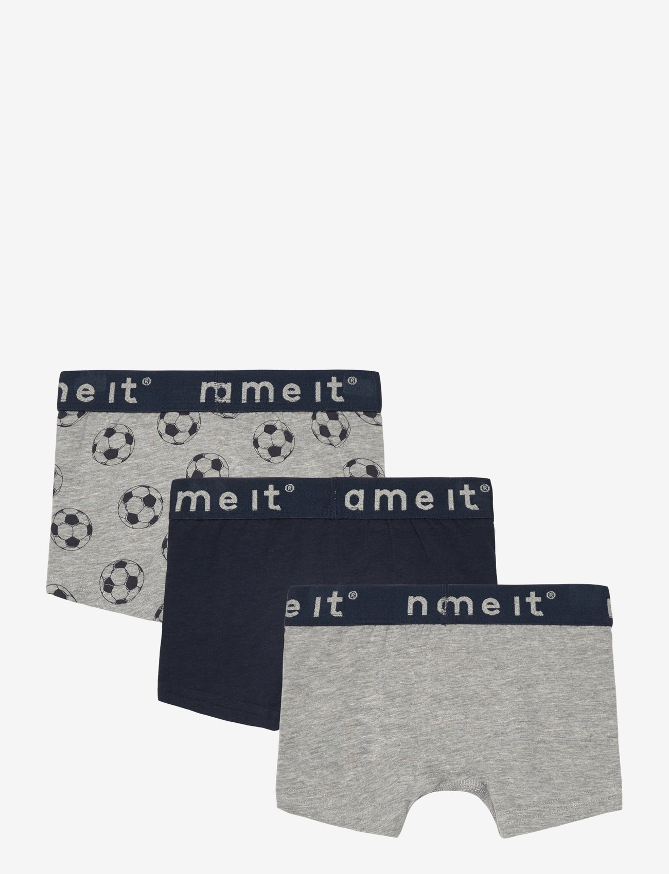 name it - NKMBOXER 3P MELANGE FOOTBALL NOOS - grey melange - 1