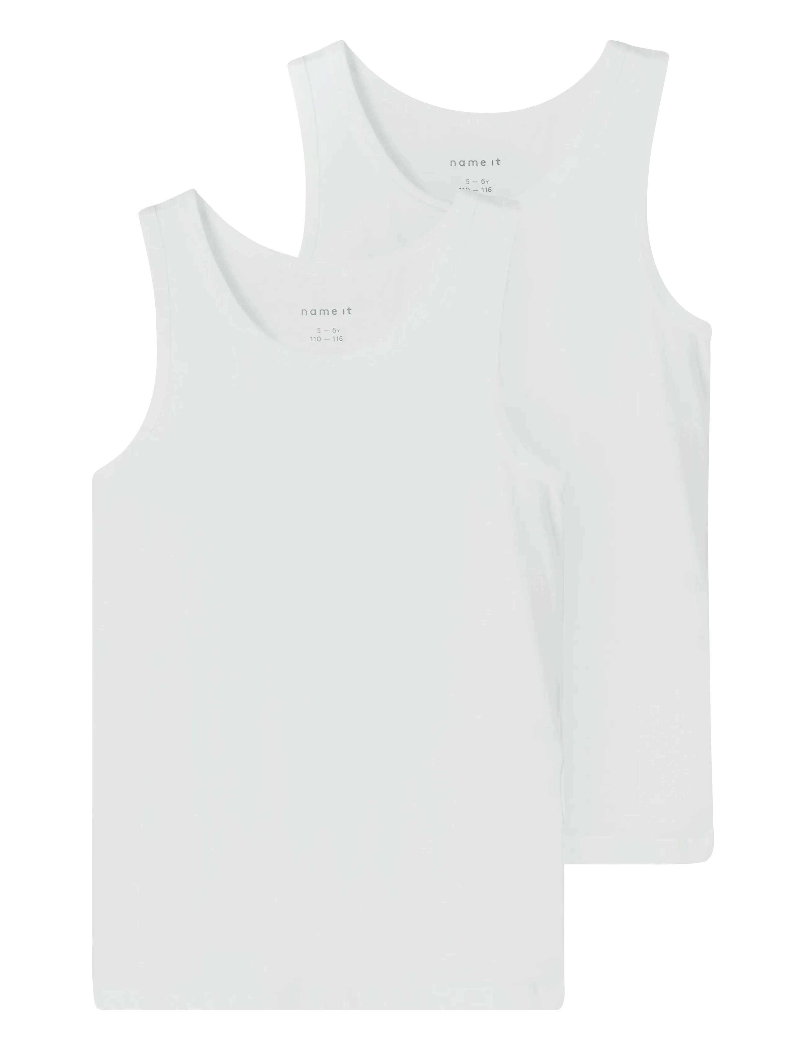 NAME IT Nkmtank Oberteil 2P Noos Weiß - 134-140 - Kinder