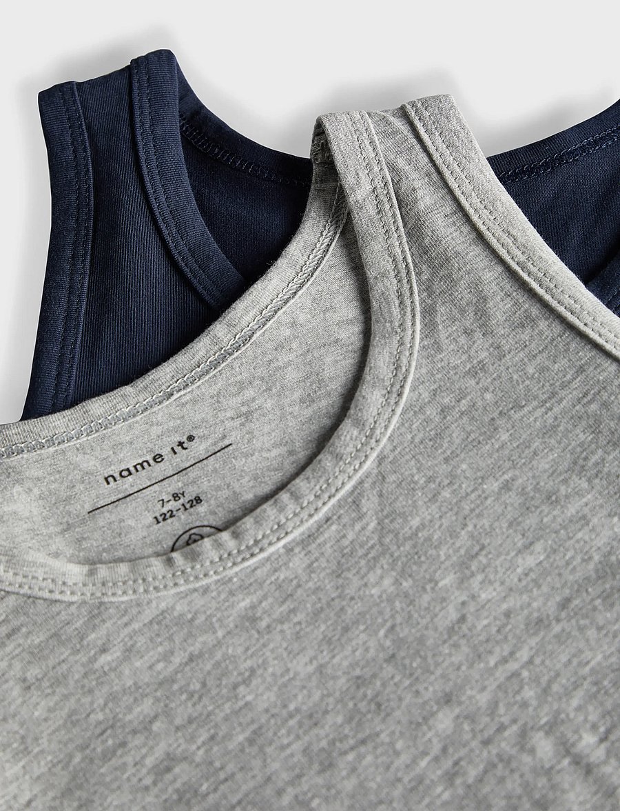 name it - NKMTANK TOP 2P NOOS - topid - grey melange - 1