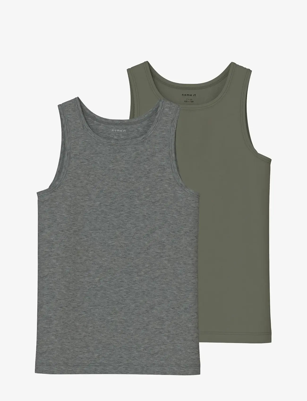 name it - NKMTANK TOP 2P NOOS - oberteile - tea leaf - 0