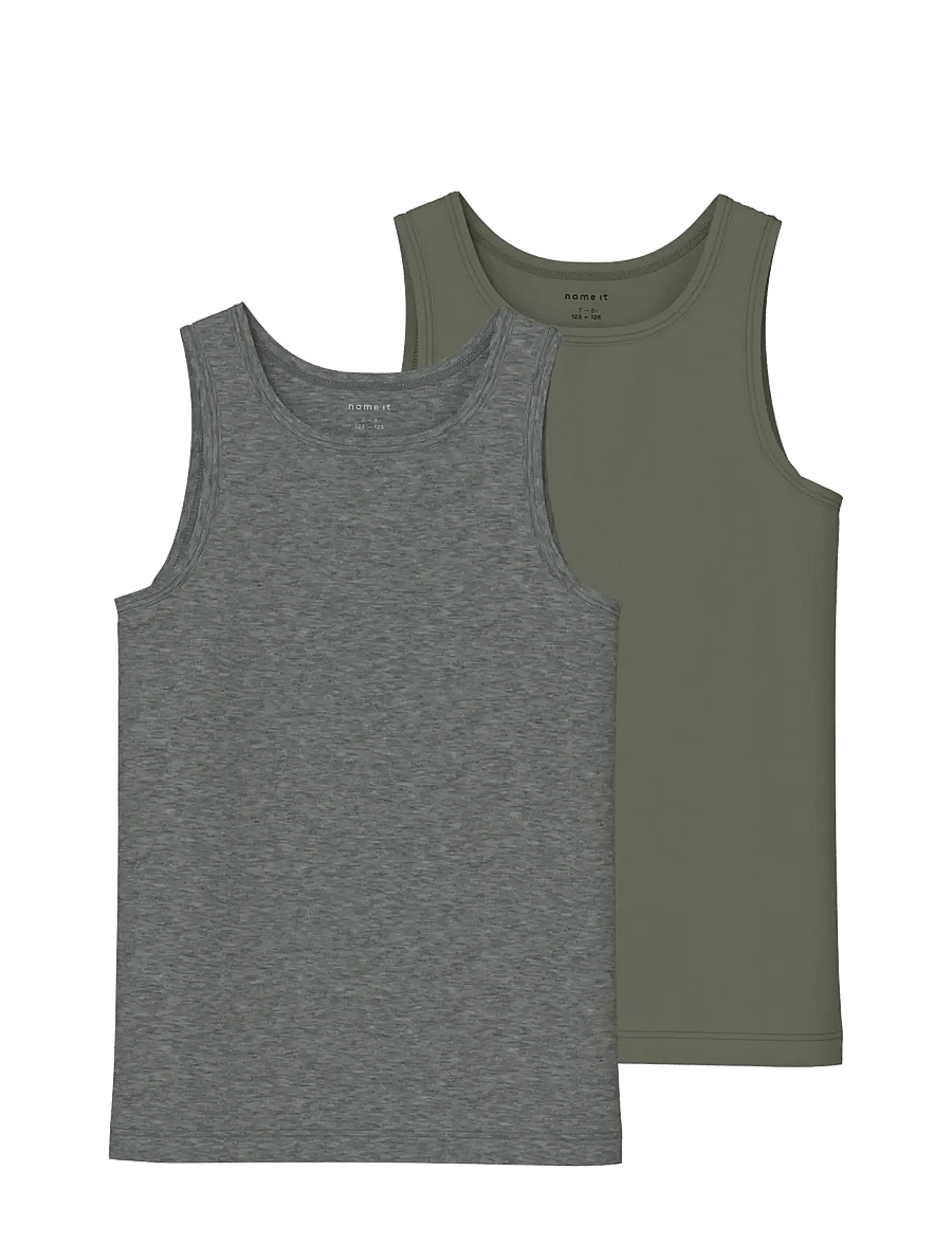 name it - NKMTANK TOP 2P NOOS - toppar - tea leaf - 0