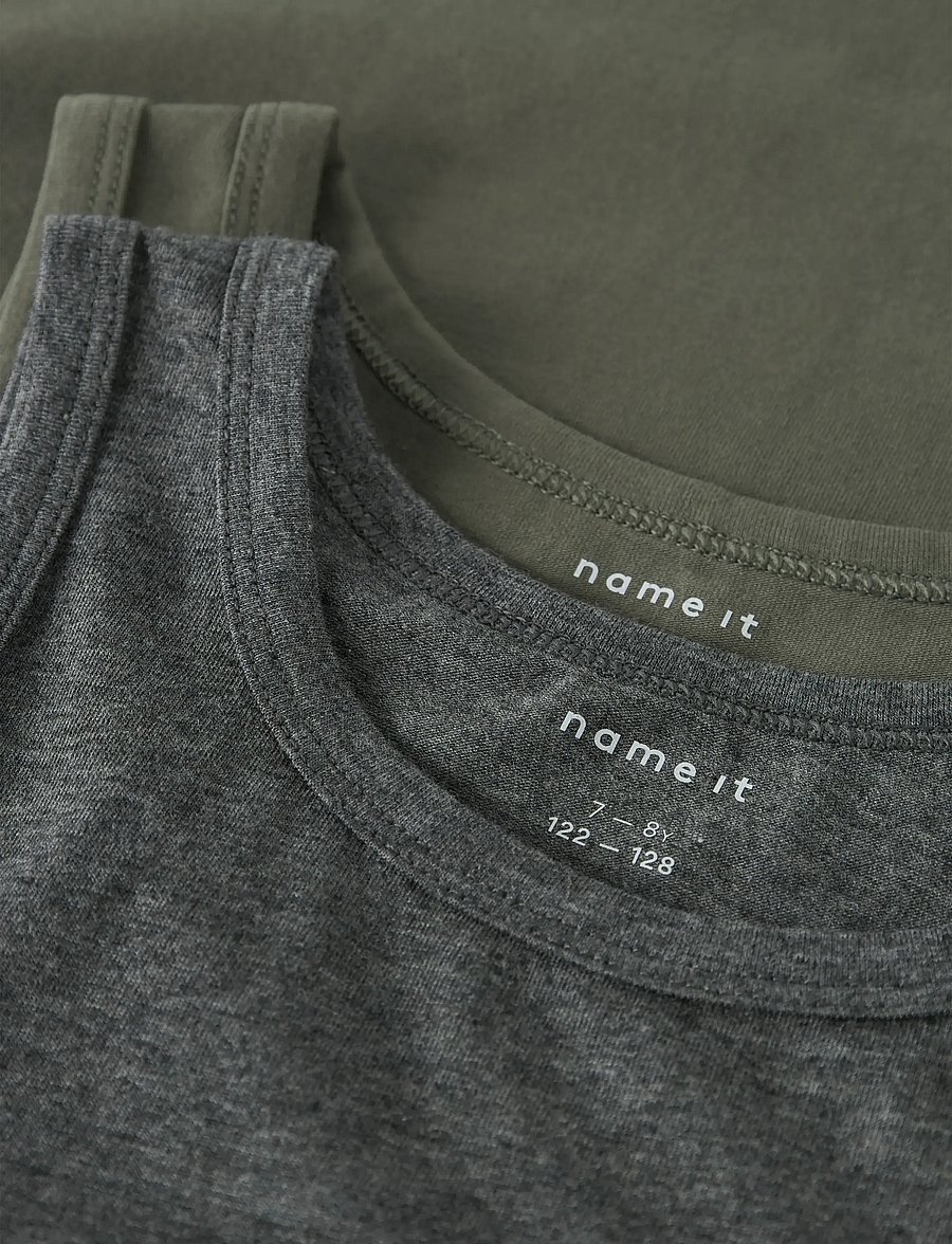 name it - NKMTANK TOP 2P NOOS - toppar - tea leaf - 3