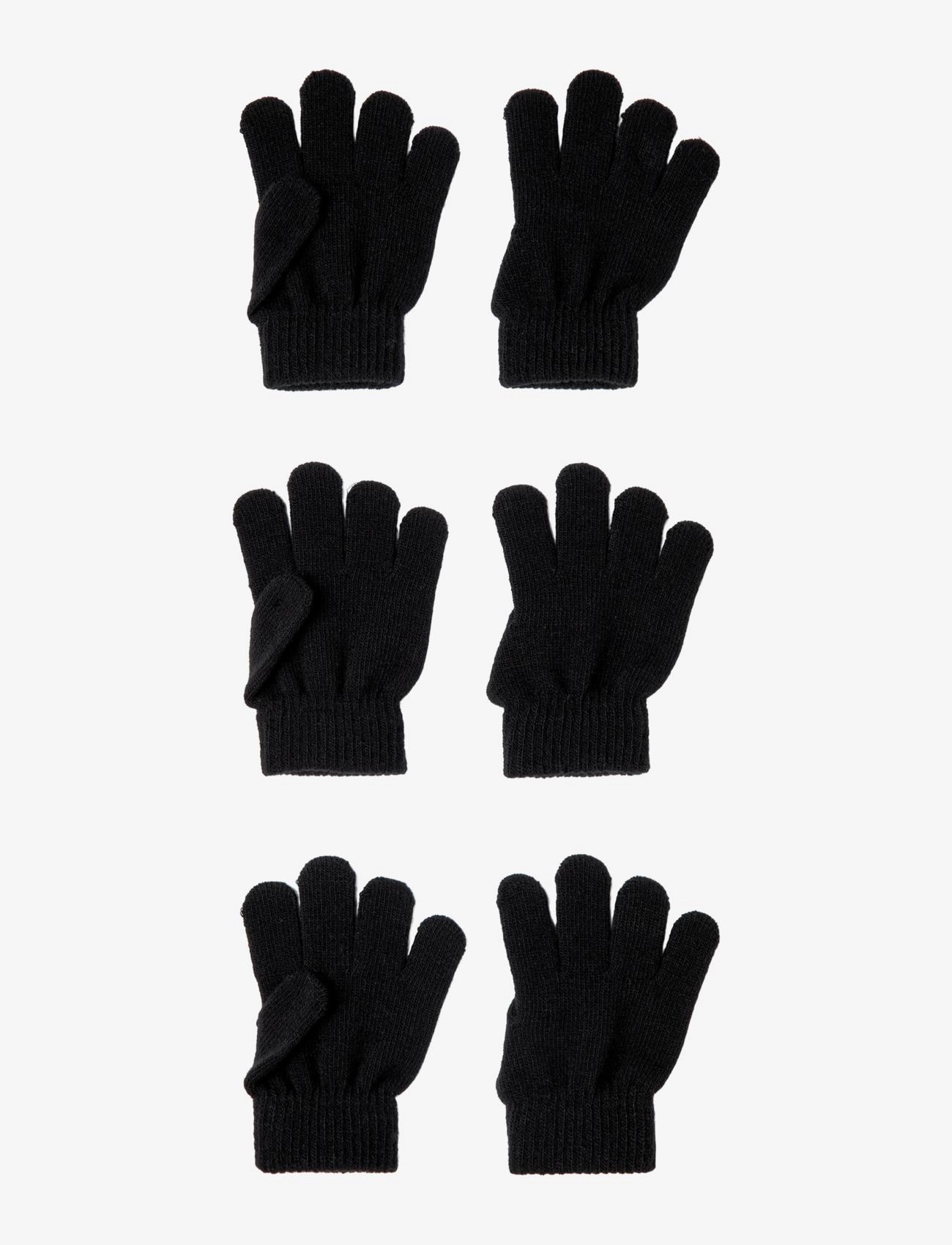 name it - NKNMAGIC GLOVES 3P NOOS - accessoarer - black - 2