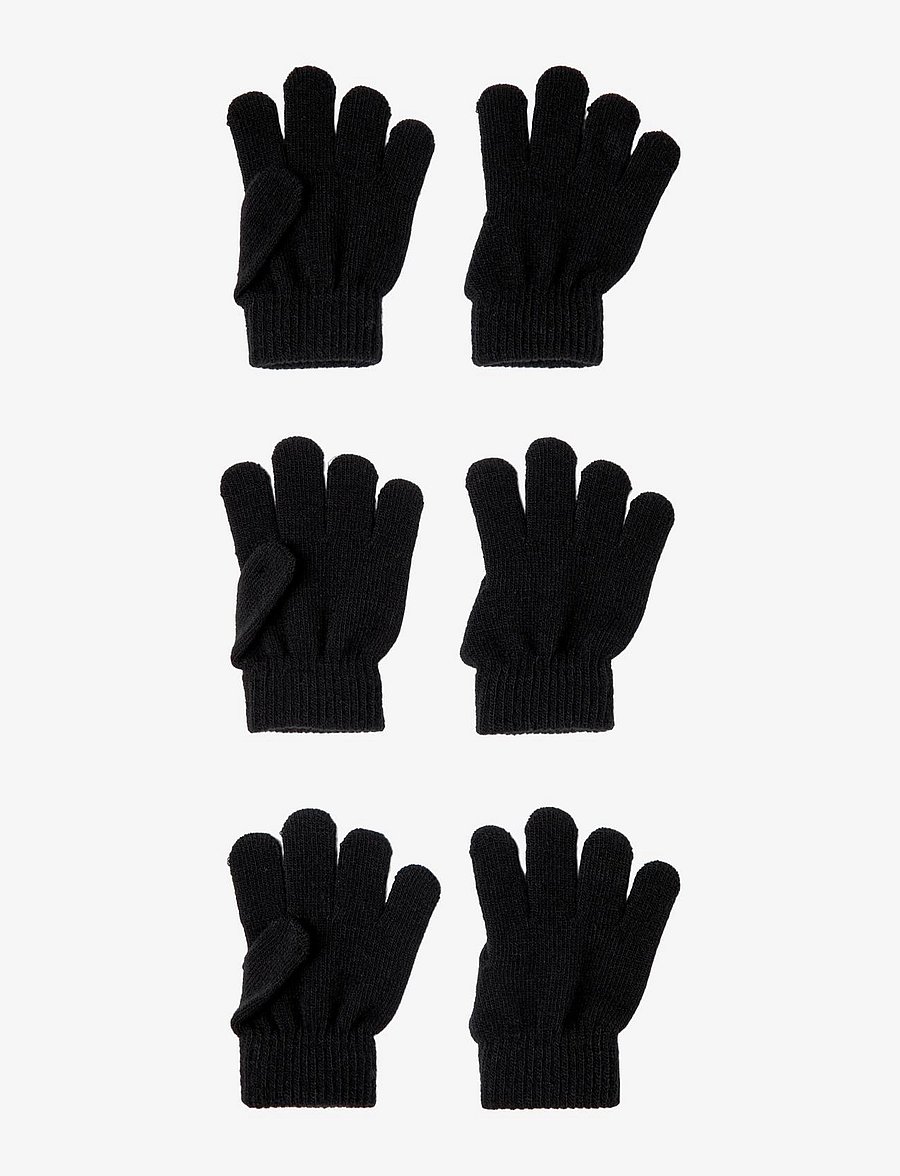 name it - NKNMAGIC GLOVES 3P NOOS - handschuhe - black - 2