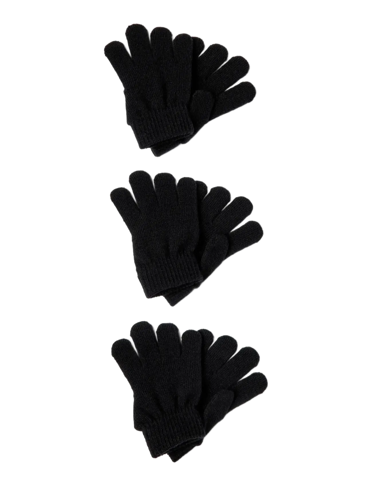 name it - NKNMAGIC GLOVES 3P NOOS - accessoarer - black - 4