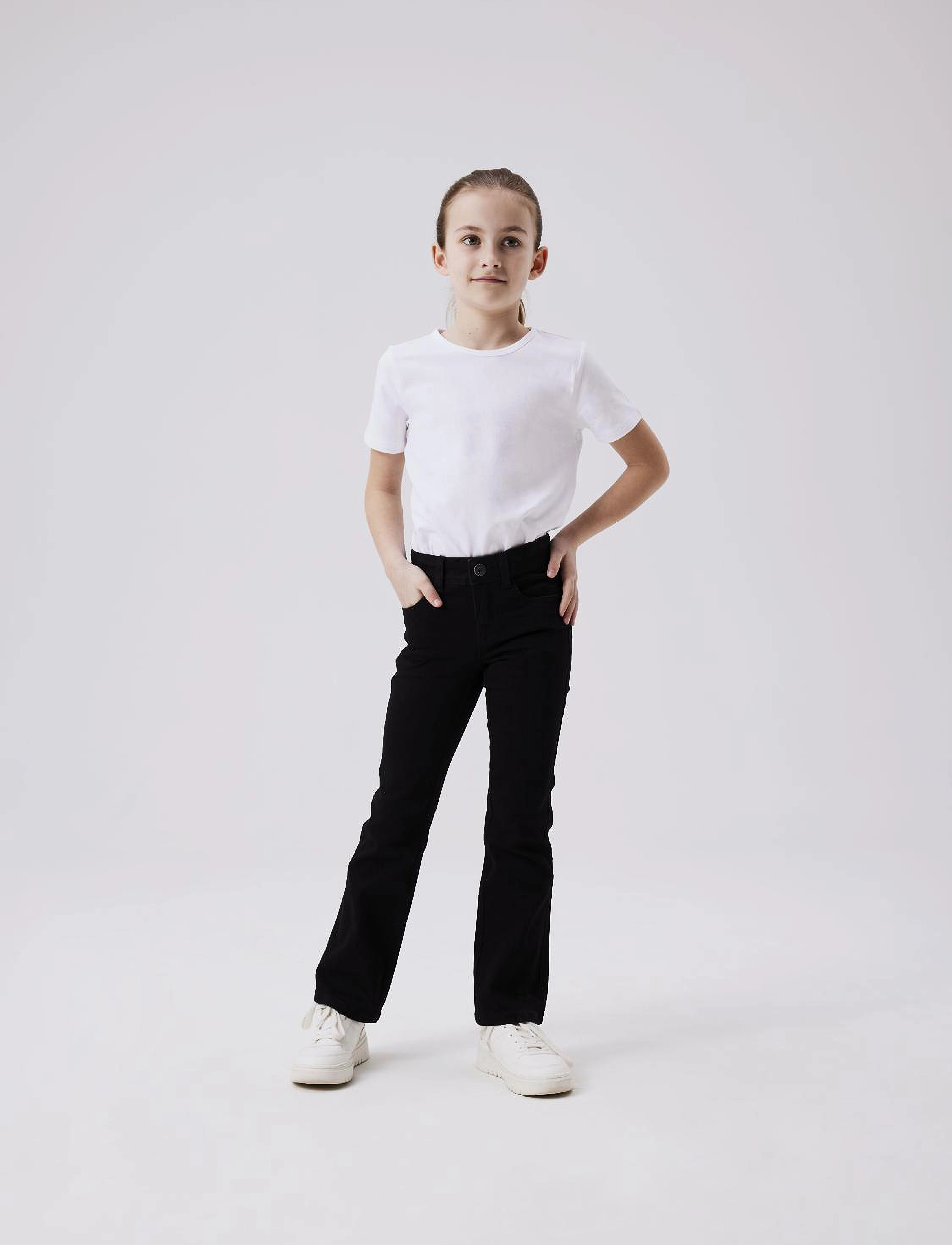 name it - NKFPOLLY SKINNY BOOT JEANS 1142-AU NOOS - bootcut jeans - black denim - 4