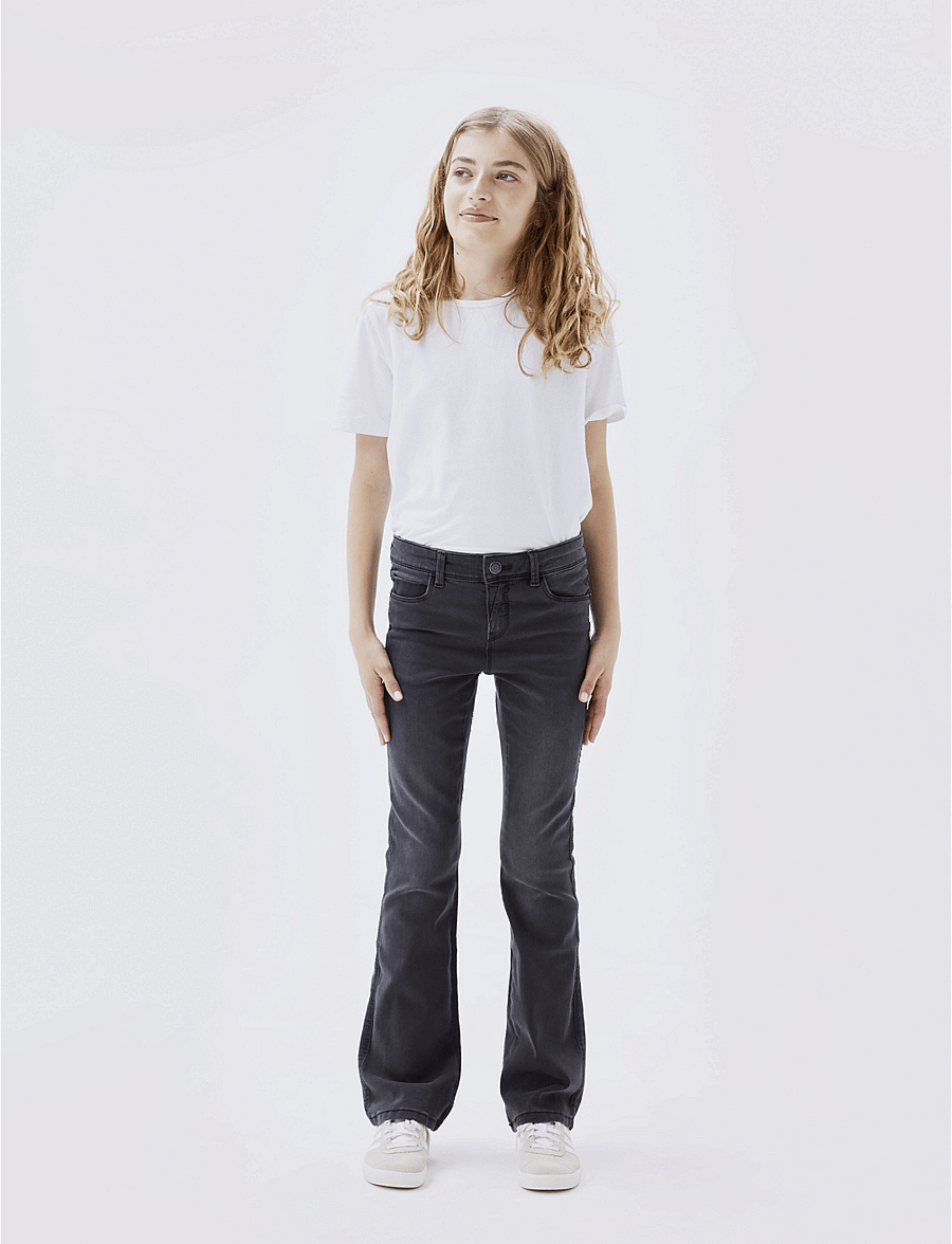 name it - NKFPOLLY SKINNY BOOT JEANS 1142-AU NOOS - alt laienevad teksad - dark grey denim - 0