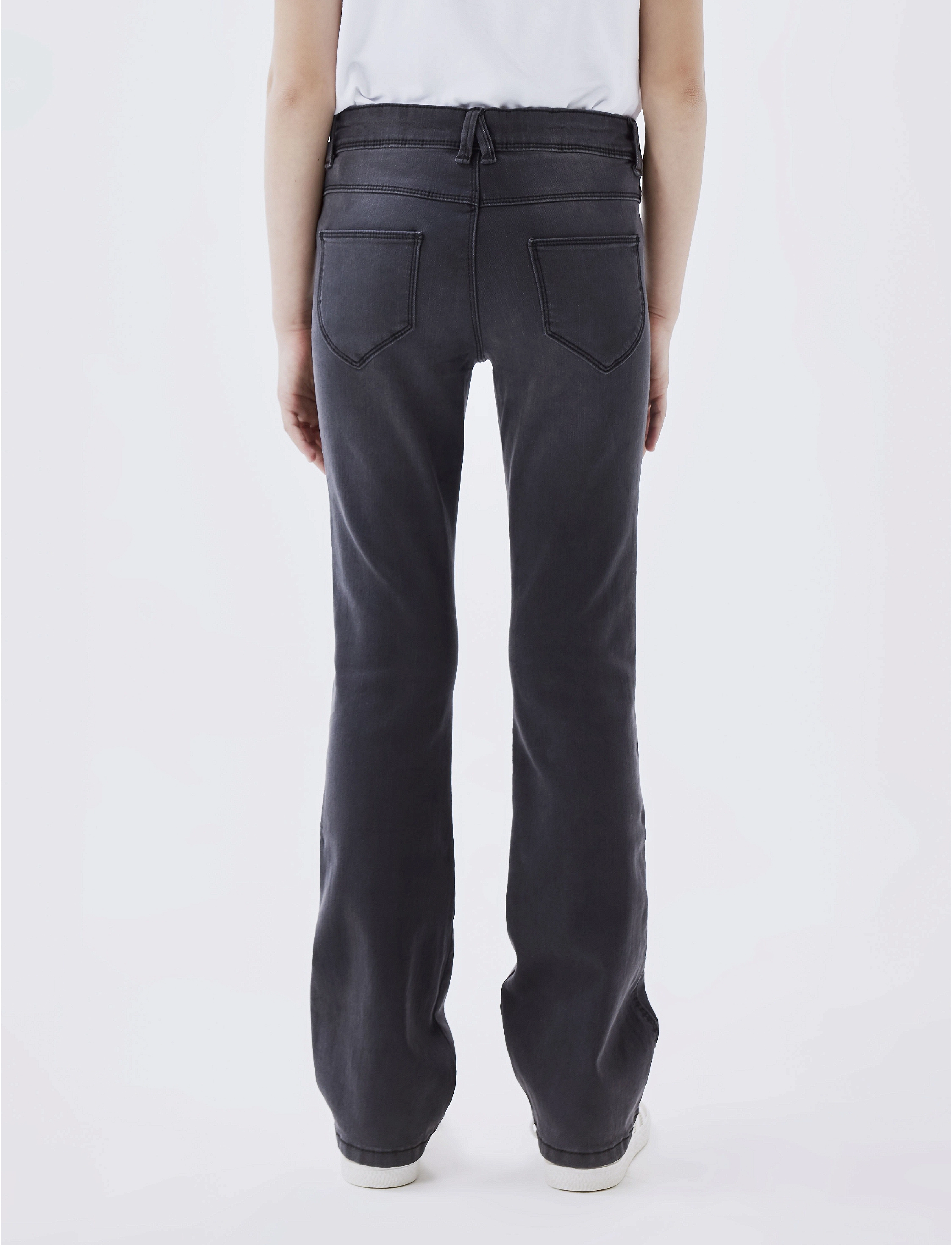 name it - NKFPOLLY SKINNY BOOT JEANS 1142-AU NOOS - alt laienevad teksad - dark grey denim - 3