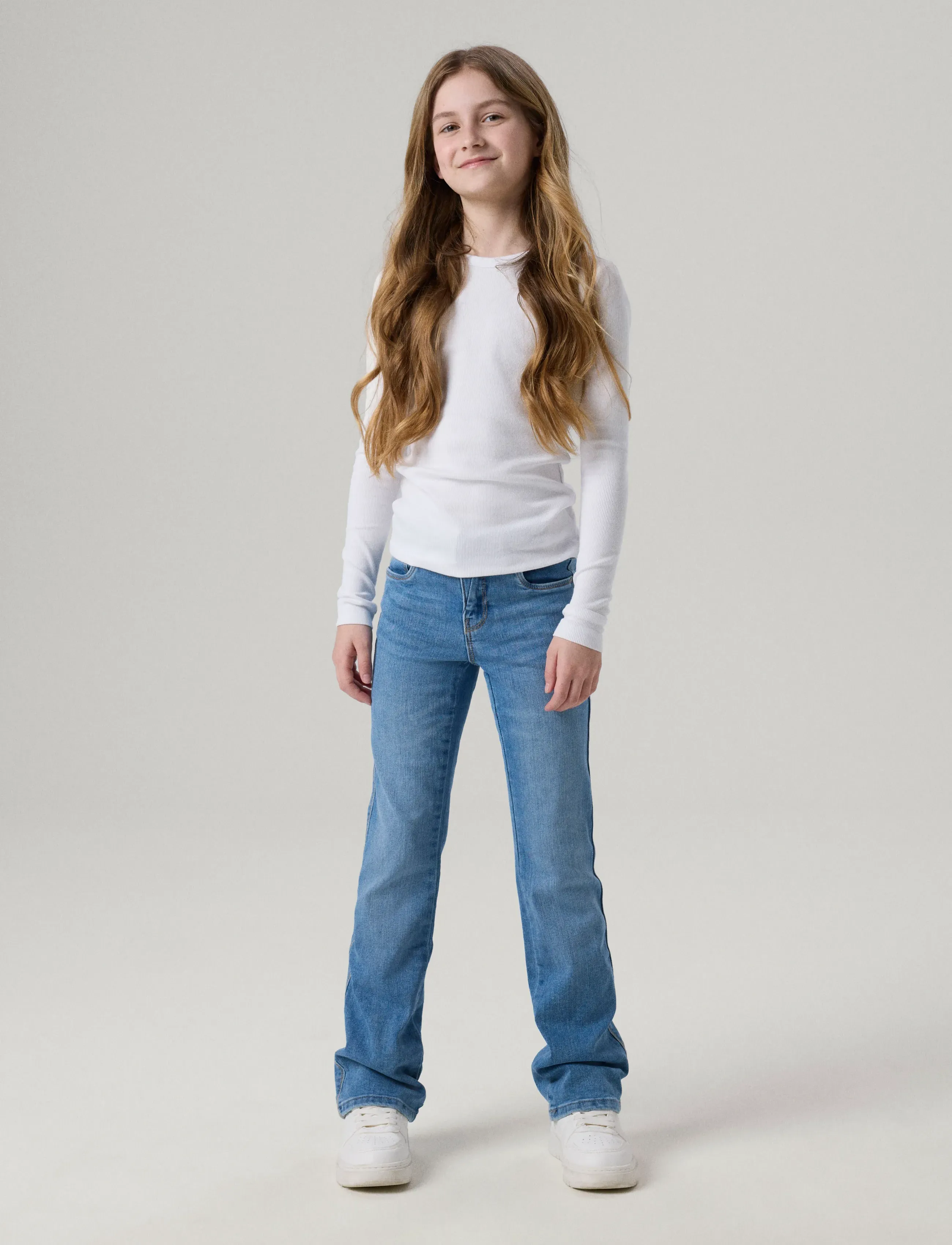 name it - NKFPOLLY SKINNY BOOT JEANS 1142-AU NOOS - bootcut džinsi - medium blue denim - 3