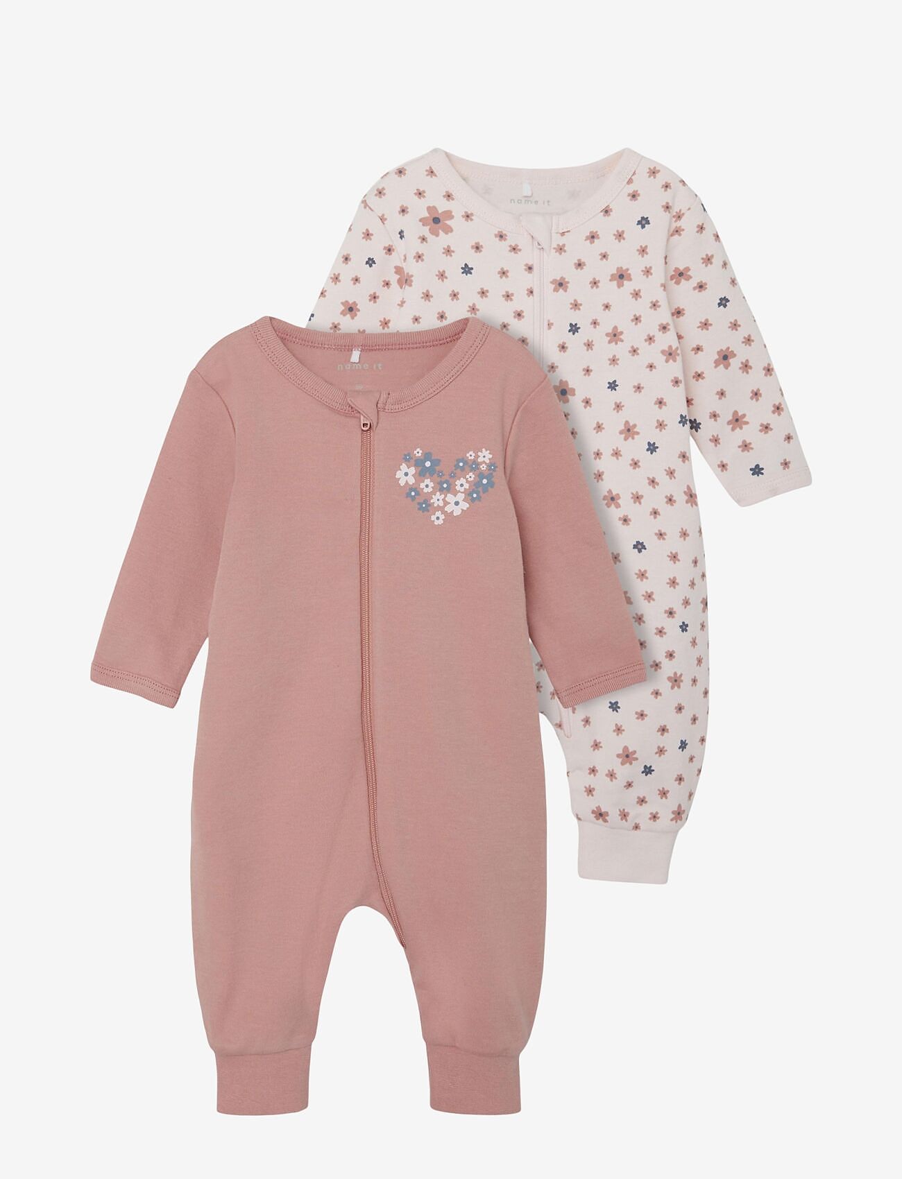 name it - NBFNIGHTSUIT 2P ZIP ROSETTE FLOWER NOOS - rosette - 0