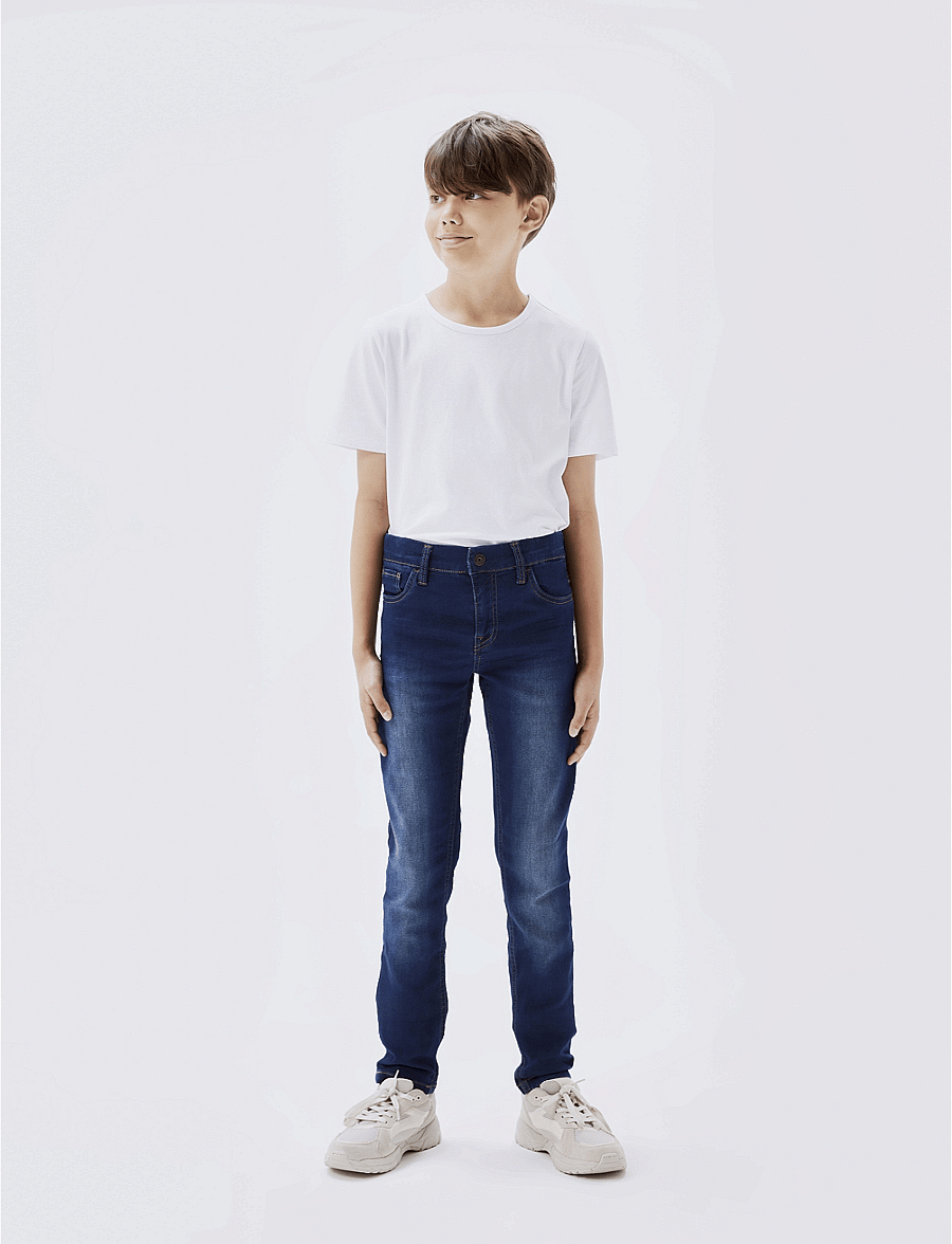 name it - NKMTHEO XSLIM SWE JEANS 3113-TH NOOS - skinny jeans - dark blue denim - 0