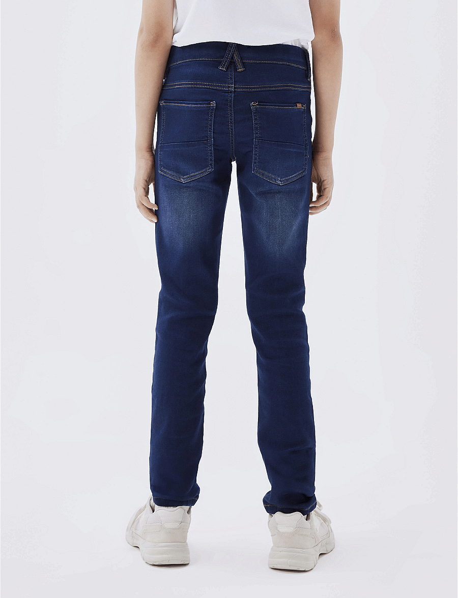 name it - NKMTHEO XSLIM SWE JEANS 3113-TH NOOS - skinny jeans - dark blue denim - 4