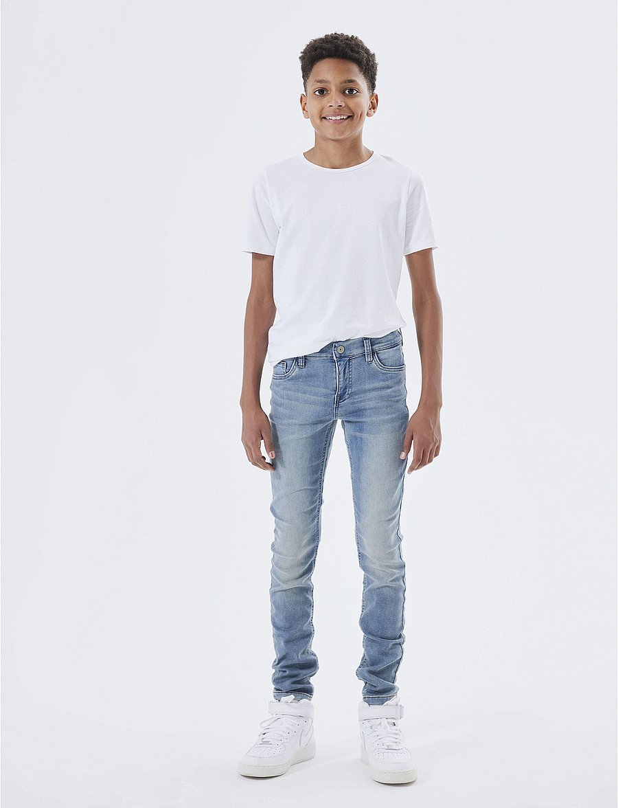name it - NKMTHEO XSLIM SWE JEANS 3113-TH NOOS - skinny jeans - light blue denim - 0