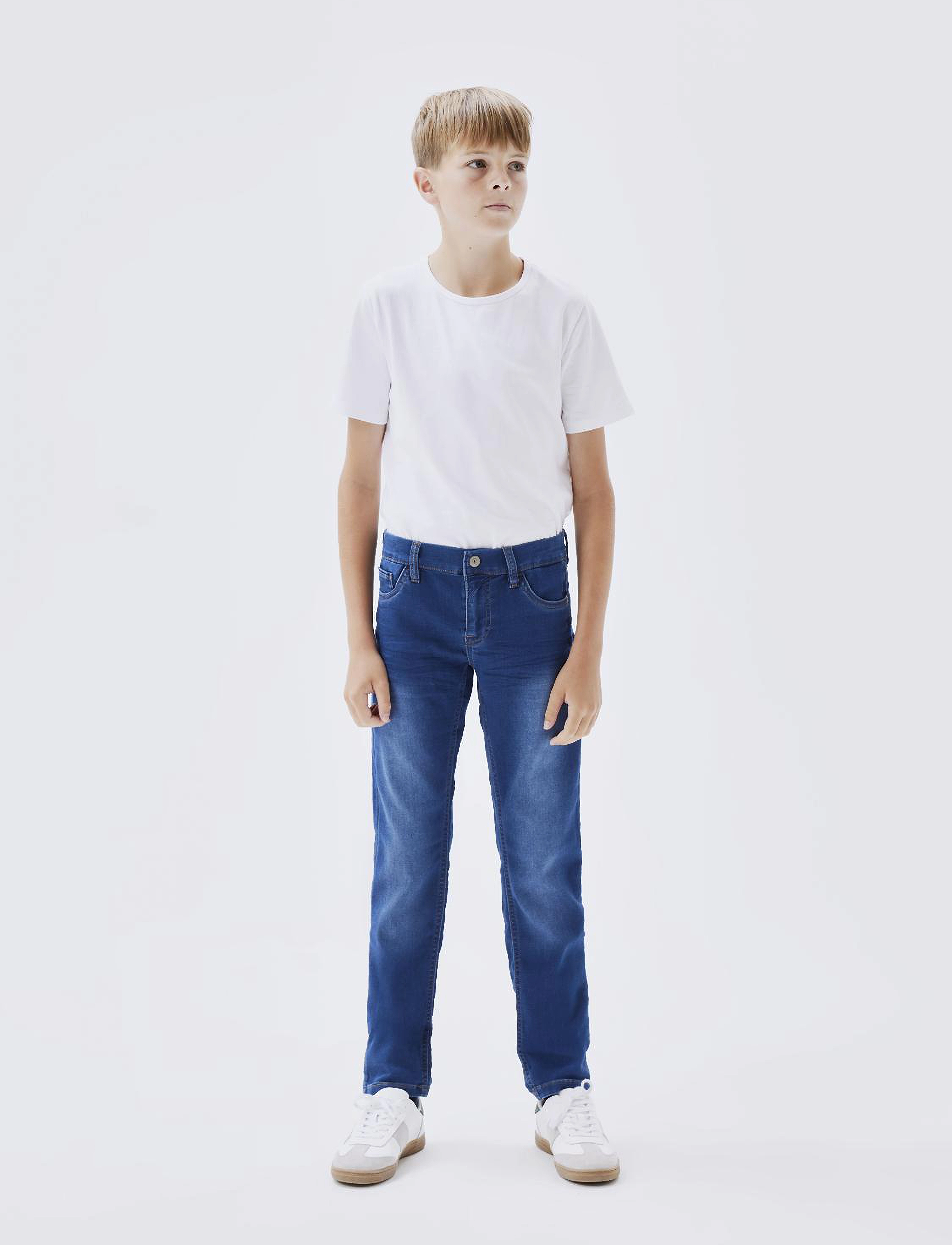 name it Nkmtheo Xslim Swe Jeans 3113-Th Noos, Børn, Slim Fit Jeans, Blå, Str: 110