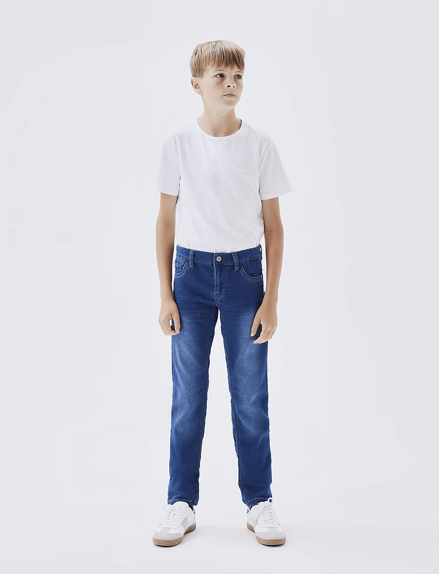 name it - NKMTHEO XSLIM SWE JEANS 3113-TH NOOS - skinny jeans - medium blue denim - 0