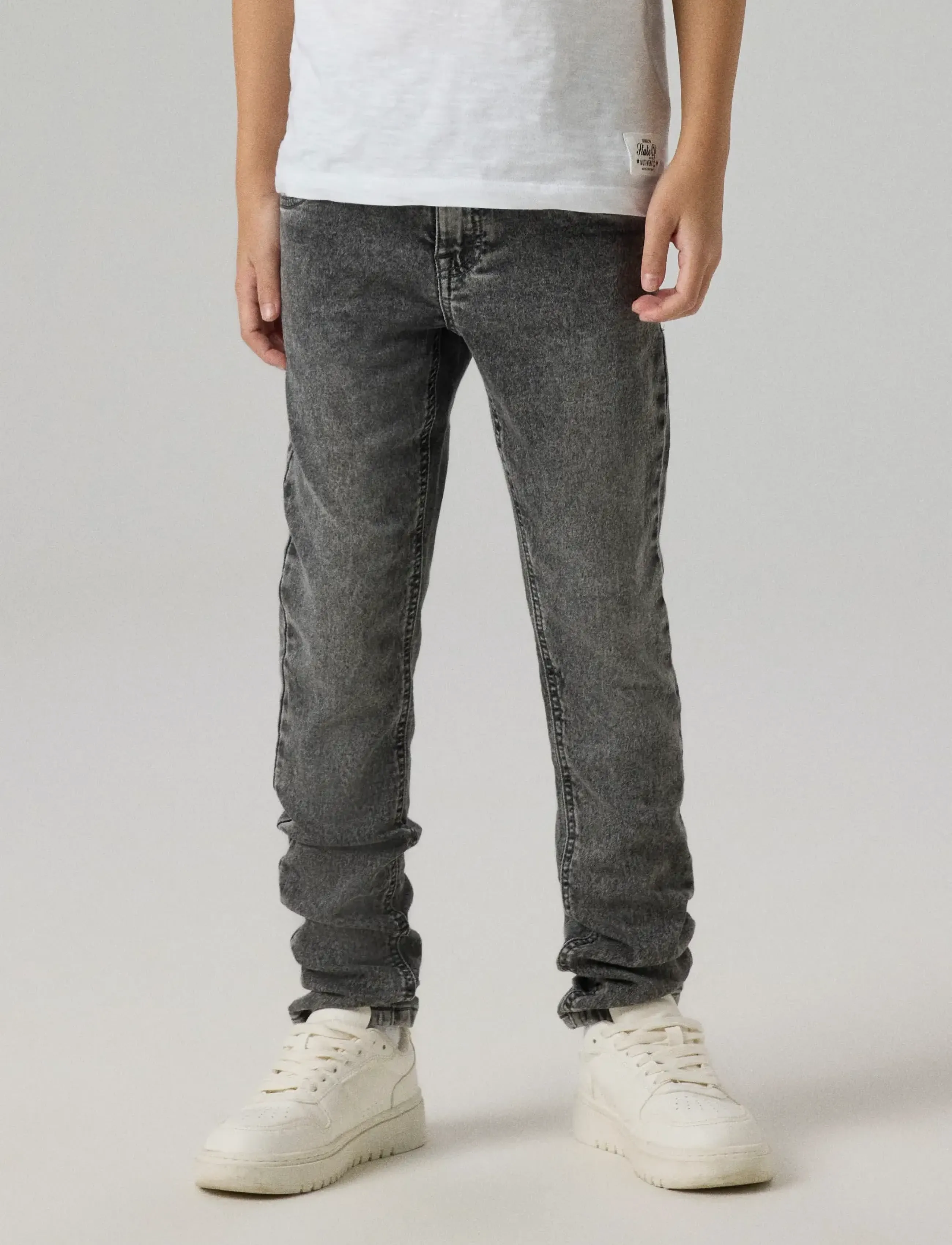 name it NKMTHEO XSLIM SWE JEANS 3113-TH NOOS - Skinny jeans - MEDIUM GREY DENIM / grey