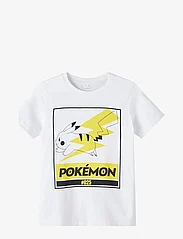 name it - NKMFREDDIE POKEMON SS TOP BOX BFU - short-sleeved t-shirts - bright white - 0