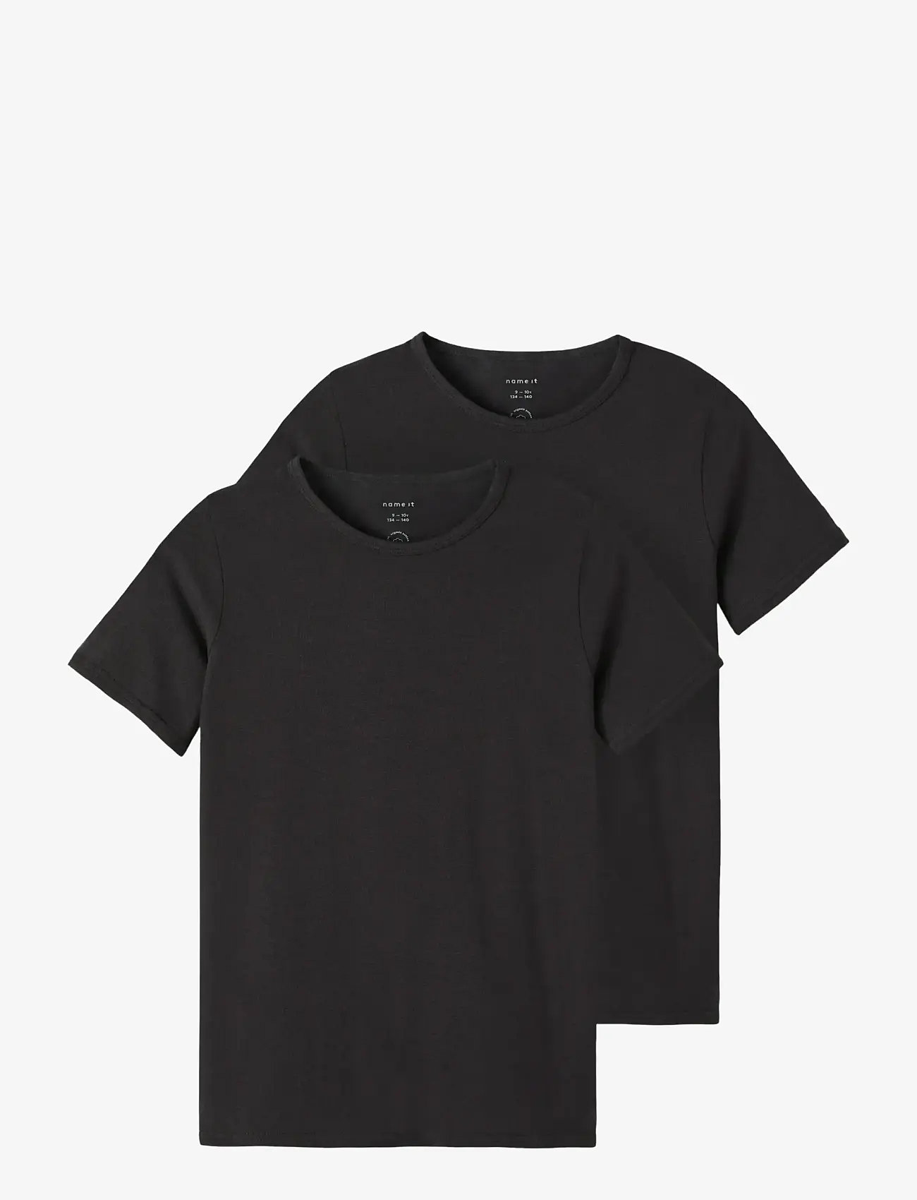 name it - NKMT-SHIRT SLIM 2P NOOS - kortærmede t-shirts - black - 1