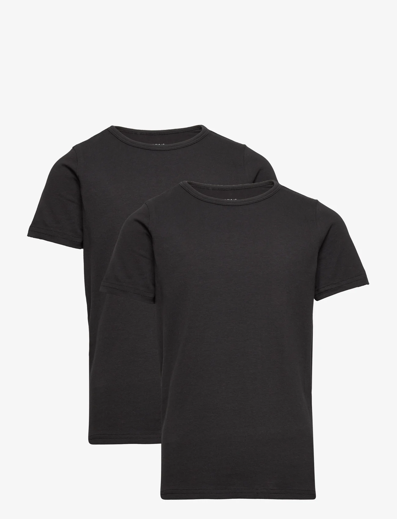 name it - NKMT-SHIRT SLIM 2P NOOS - kortærmede t-shirts - black - 0