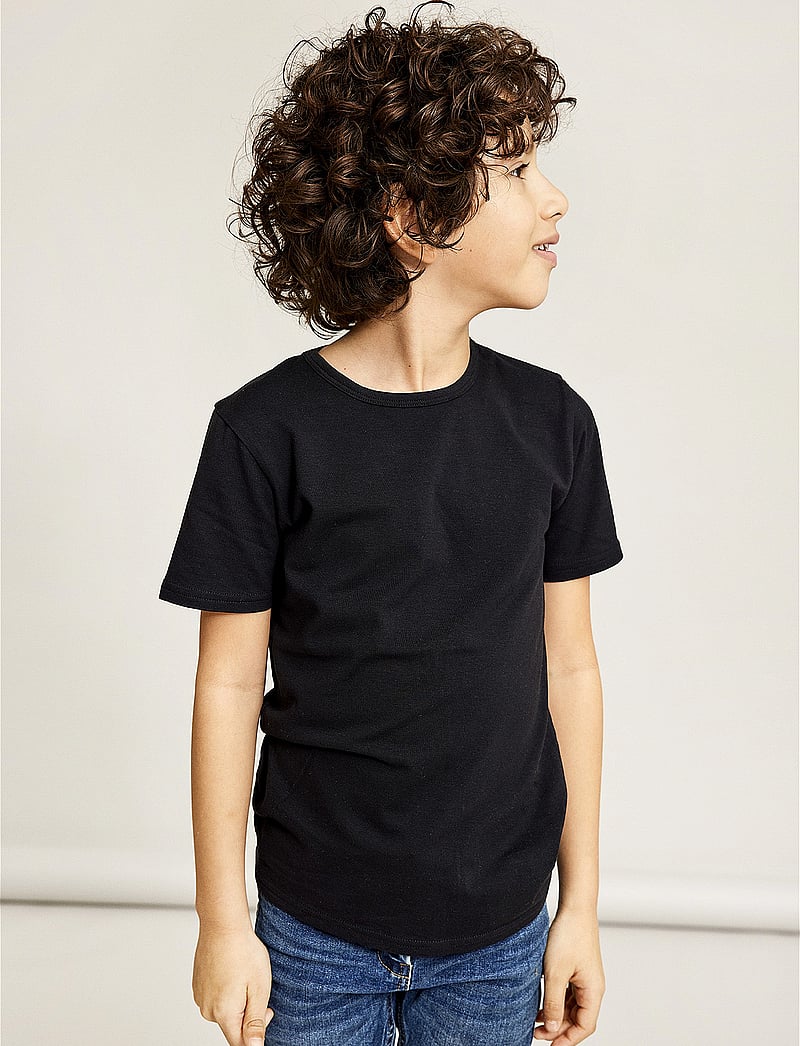 name it - NKMT-SHIRT SLIM 2P NOOS - kortærmede t-shirts - black - 0