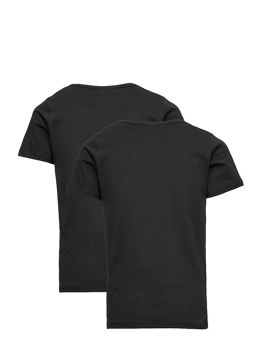name it - NKMT-SHIRT SLIM 2P NOOS - stutterma bolir - black - 5