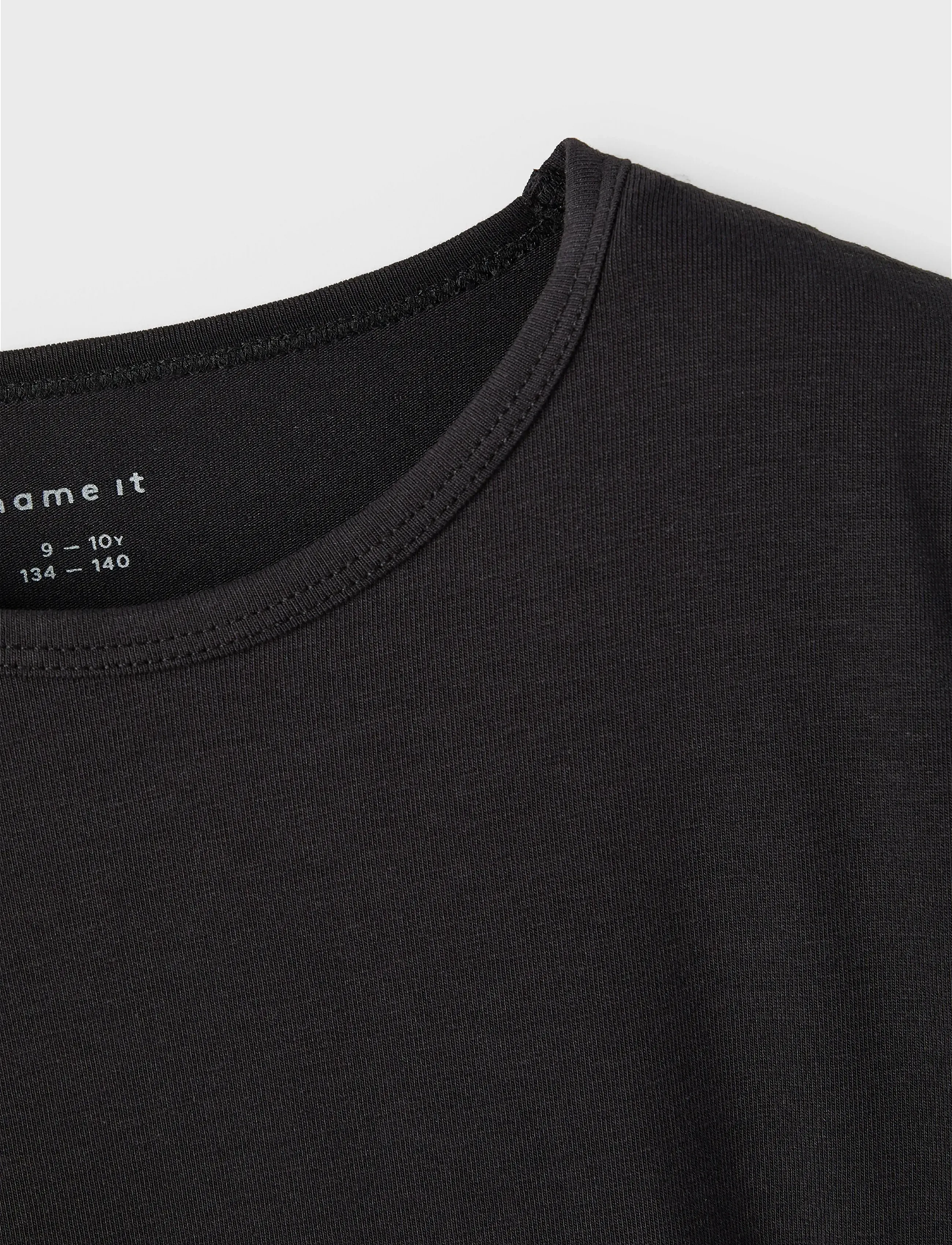 name it - NKMT-SHIRT SLIM 2P NOOS - stutterma bolir - black - 4