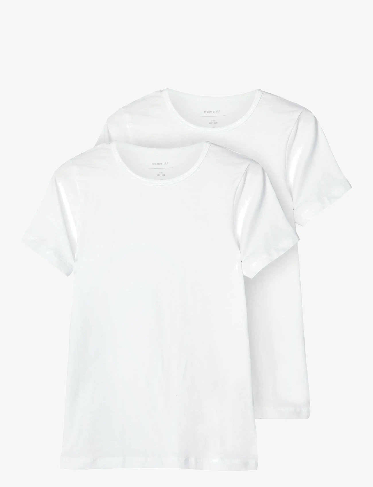 name it - NKMT-SHIRT SLIM 2P NOOS - kurzärmelige - bright white - 0