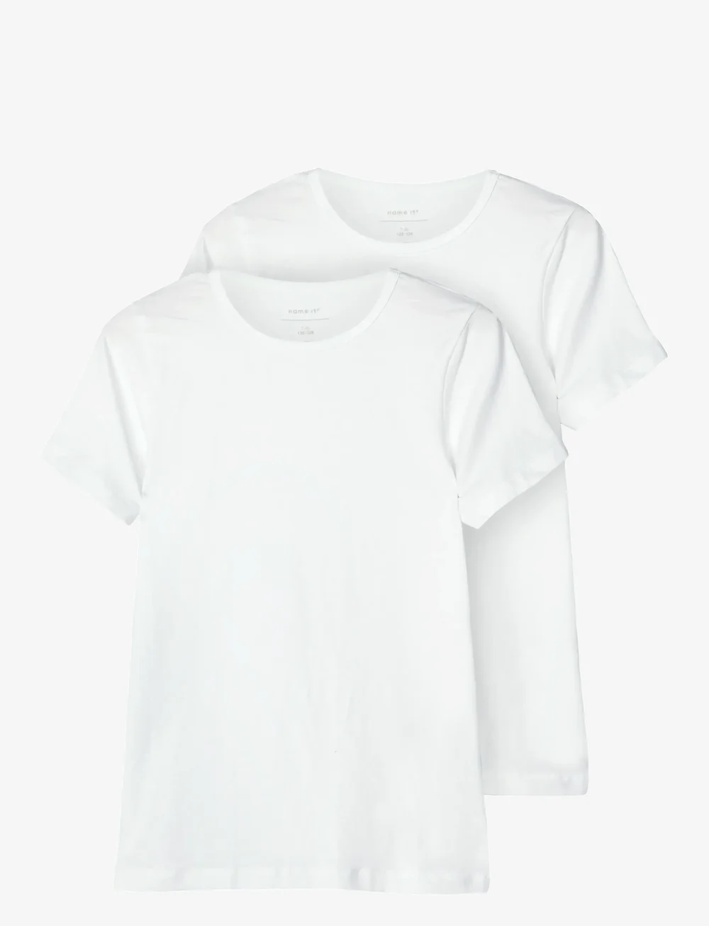 name it - NKMT-SHIRT SLIM 2P NOOS - kortärmade t-shirts - bright white - 0