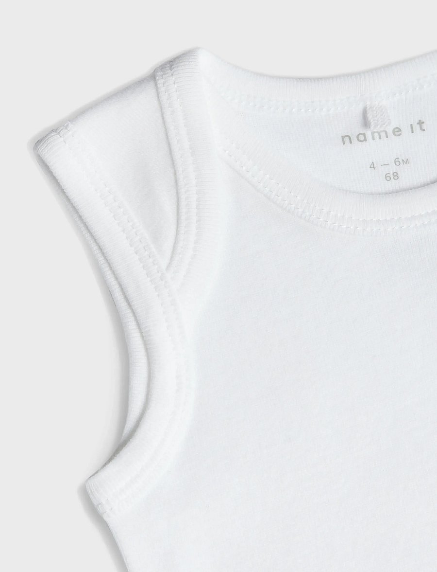 name it - NBNBODY 3P TANK SOLID WHITE 3 NOOS - lot de plusieurs bodies - bright white - 3