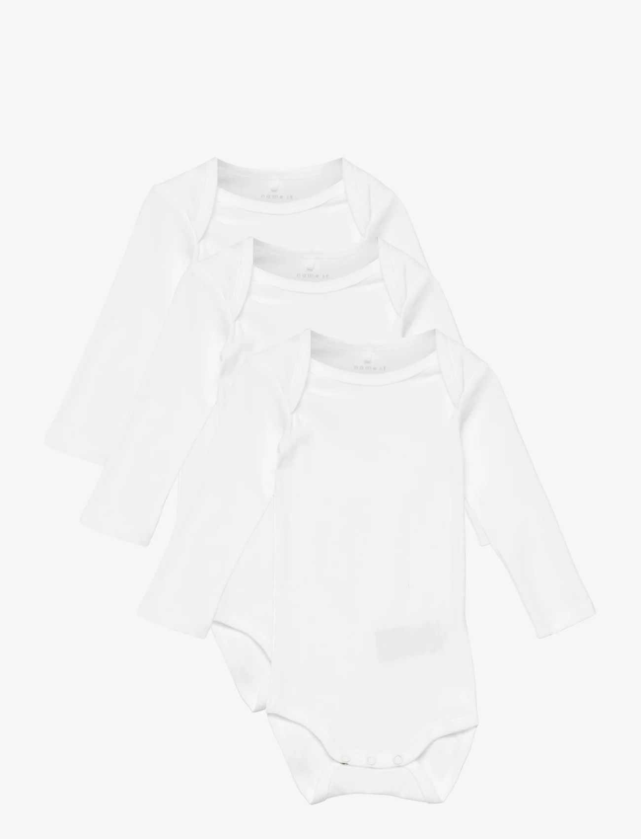name it - NBNBODY 3P LS SOLID WHITE 3 NOOS - pitkähihaiset - bright white - 0