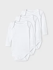 name it - NBNBODY 3P LS SOLID WHITE 3 NOOS - long-sleeved - bright white - 2