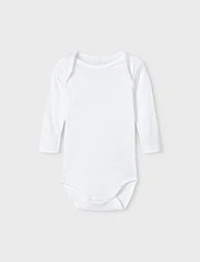 name it - NBNBODY 3P LS SOLID WHITE 3 NOOS - long-sleeved - bright white - 3