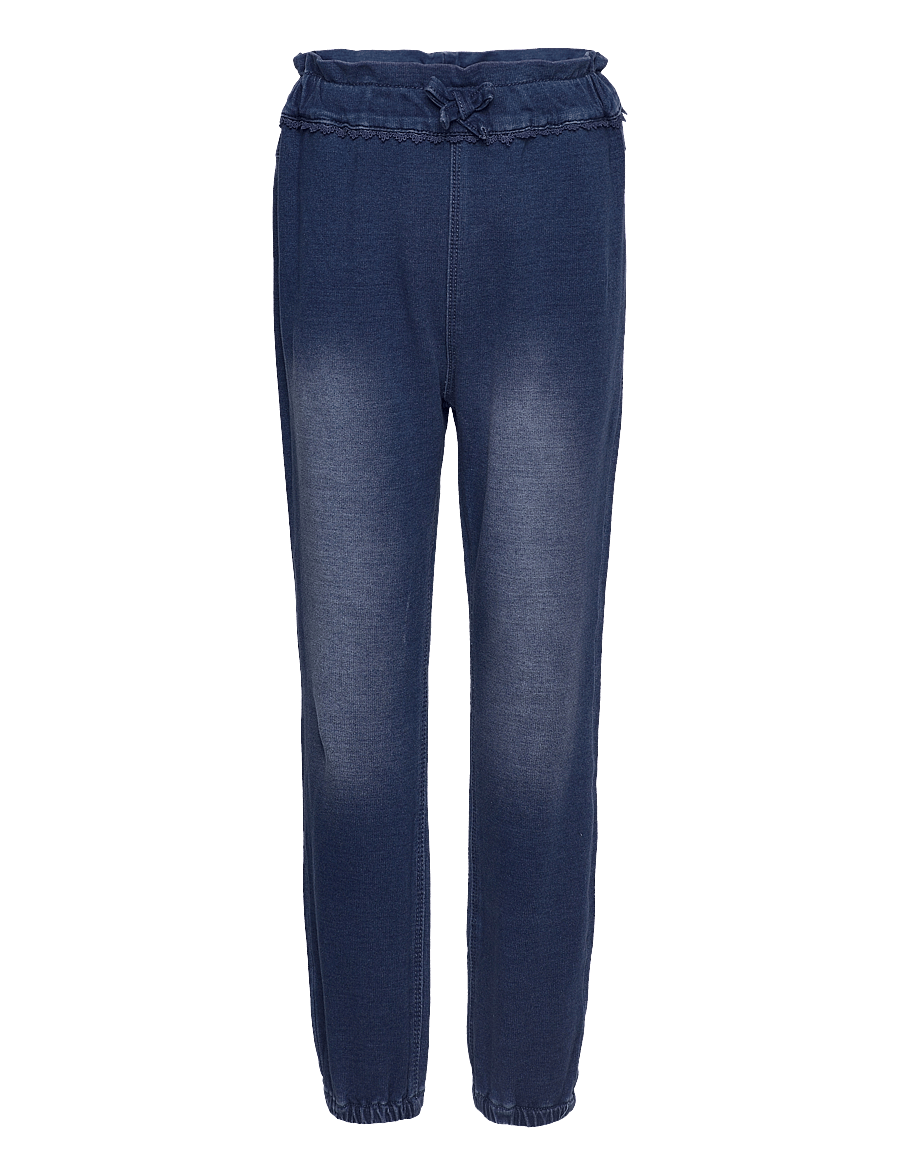 name it - NMFBIBI DNMTORINA SWE PANT NOOS - jogginghosen - dark blue denim - 0