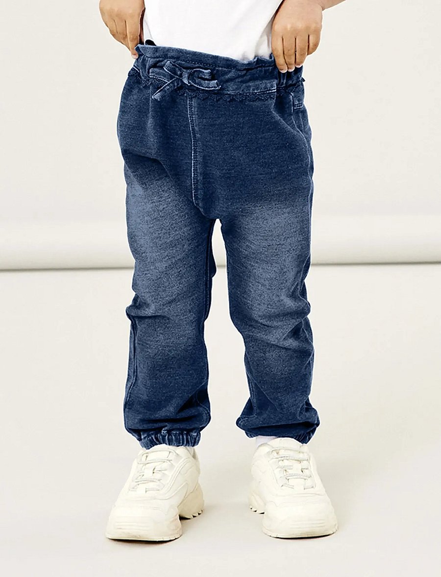 name it - NMFBIBI DNMTORINA SWE PANT NOOS - jogginghosen - dark blue denim - 3