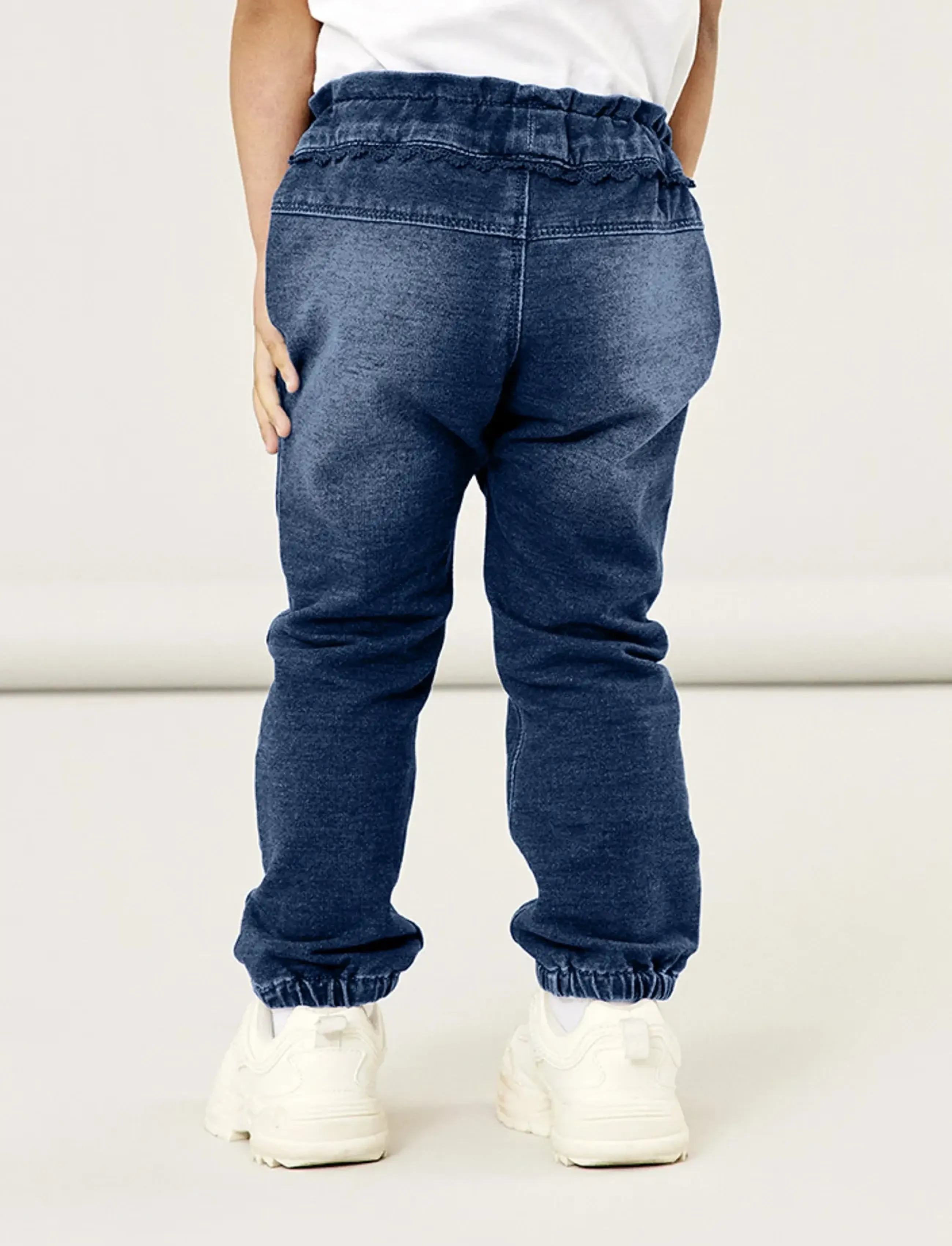 name it - NMFBIBI DNMTORINA SWE PANT NOOS - madalaimad hinnad - dark blue denim - 4