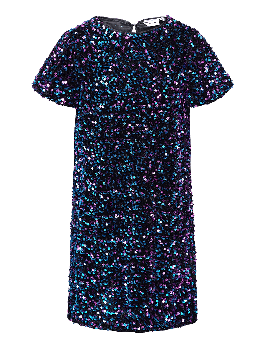 name it - NKFRUNICA SS TUNIC - festkjoler - black - 0