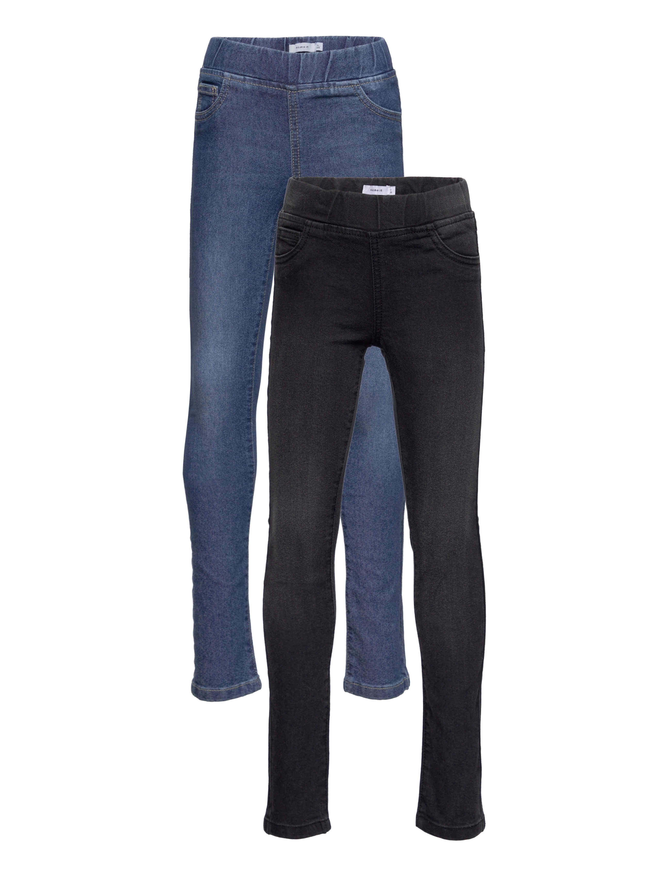 name it NKFPOLLY DNMTINN LEGGING 2 PCK - Teksad - BLACK DENIM / black